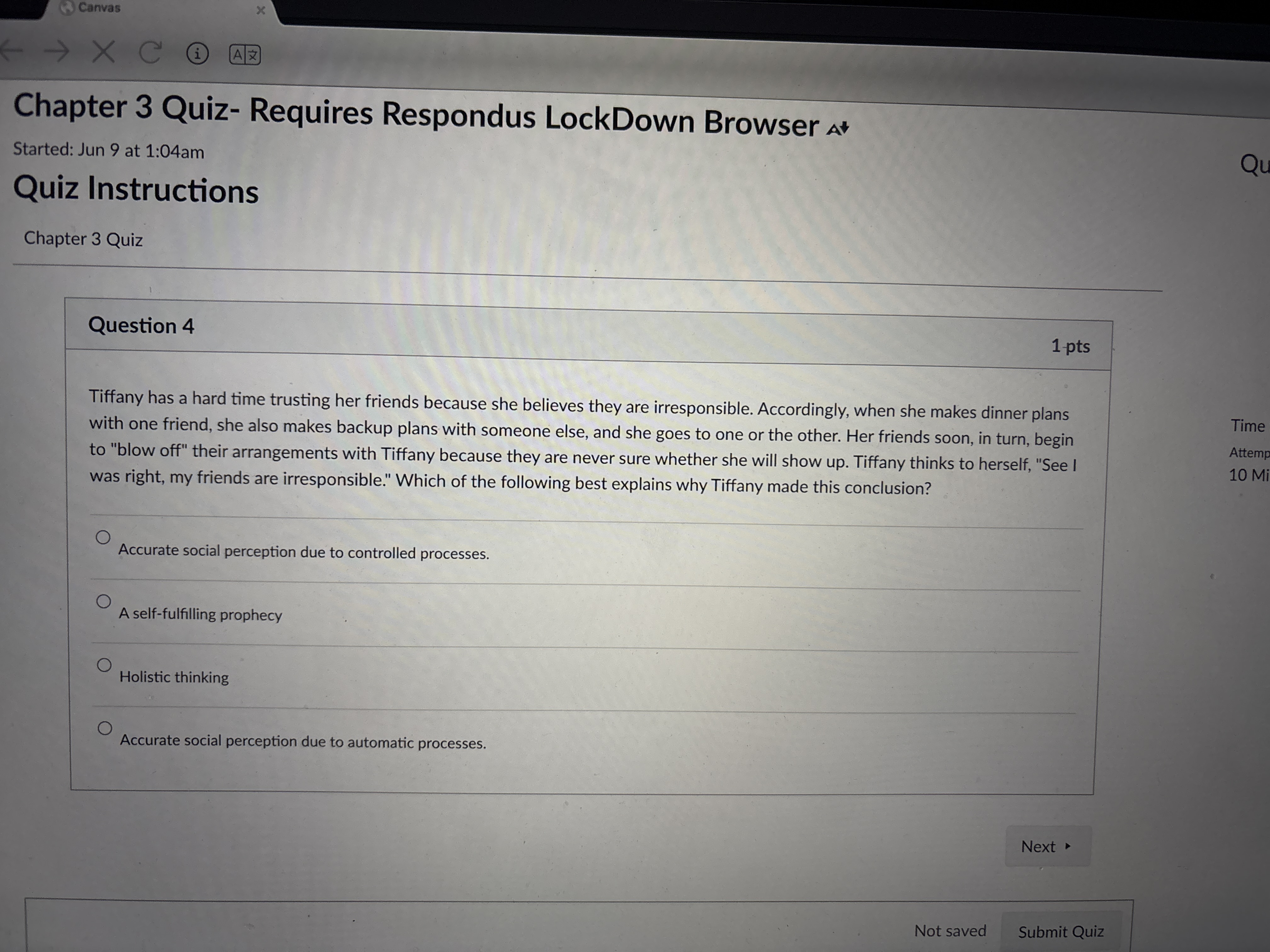 answer Canvas - - X C AR Chapter 3 Quiz- Requires
