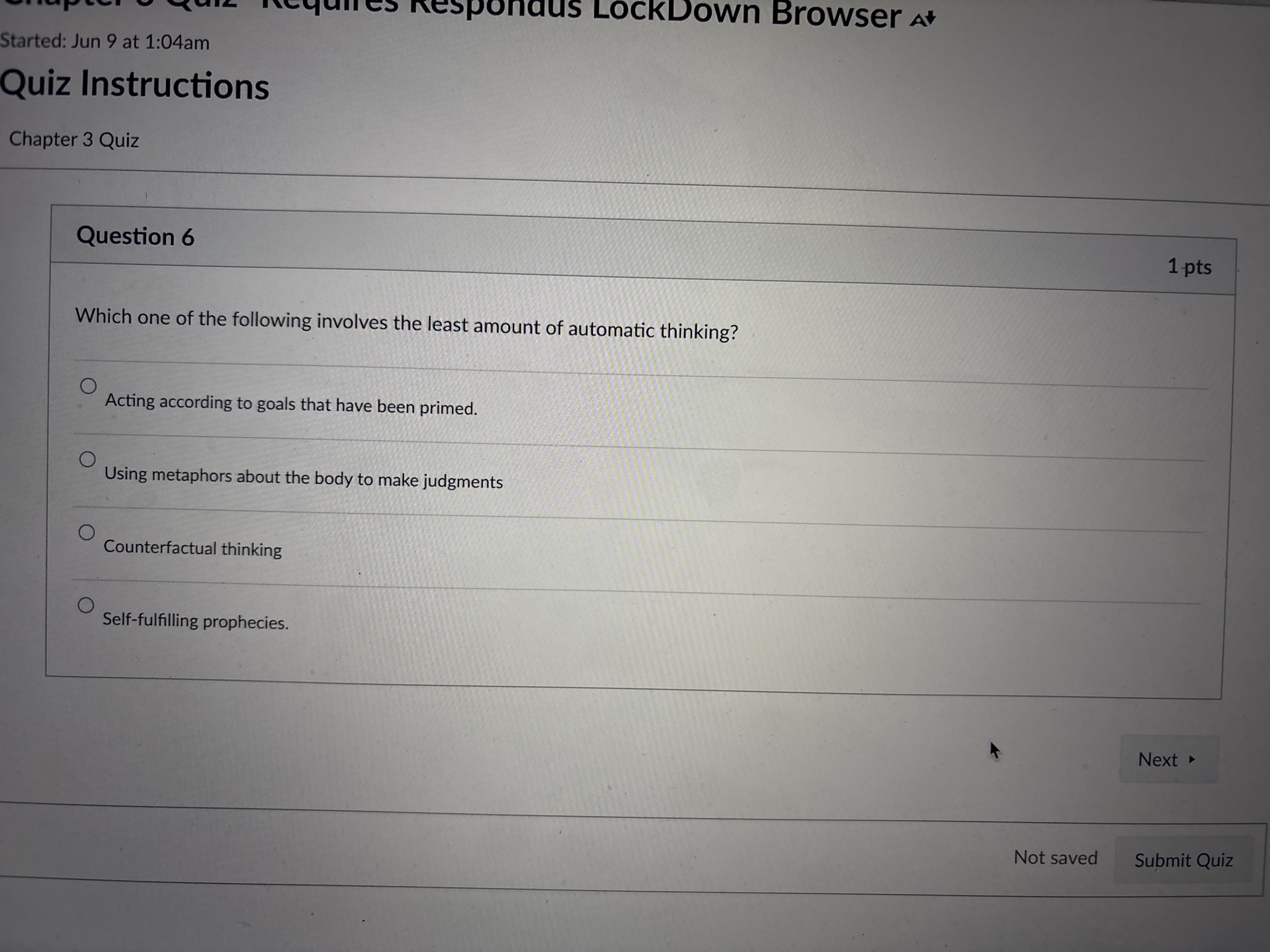 answer cs Respondus LockDown Browser At Started:
