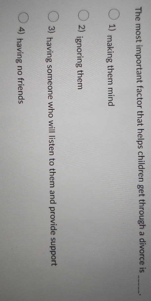 The most important factor that helps children get