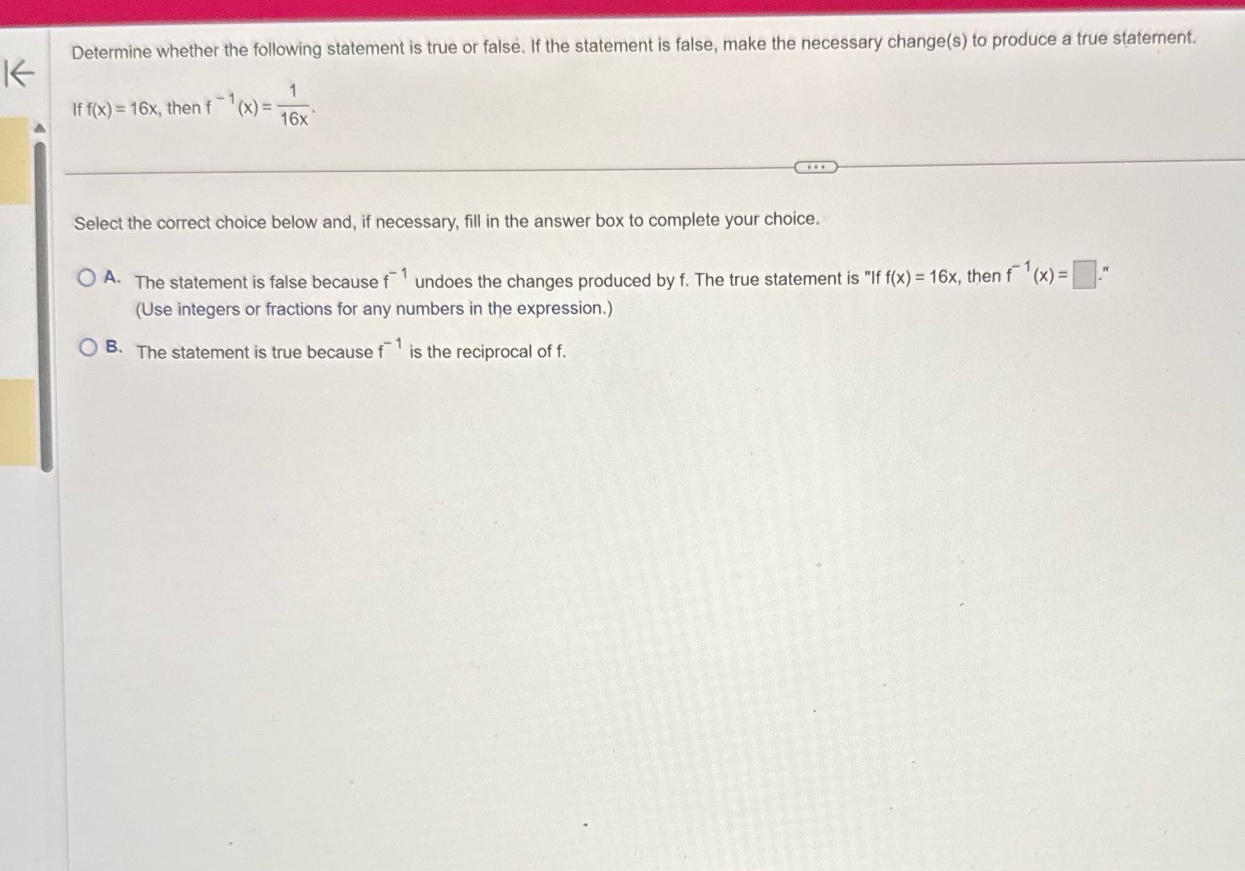 Determine whether the following statement is true