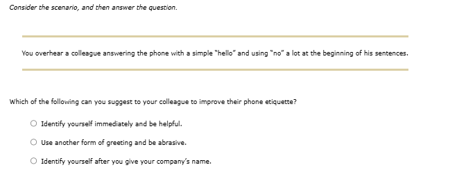 solve Consider the scenario, and then answer the