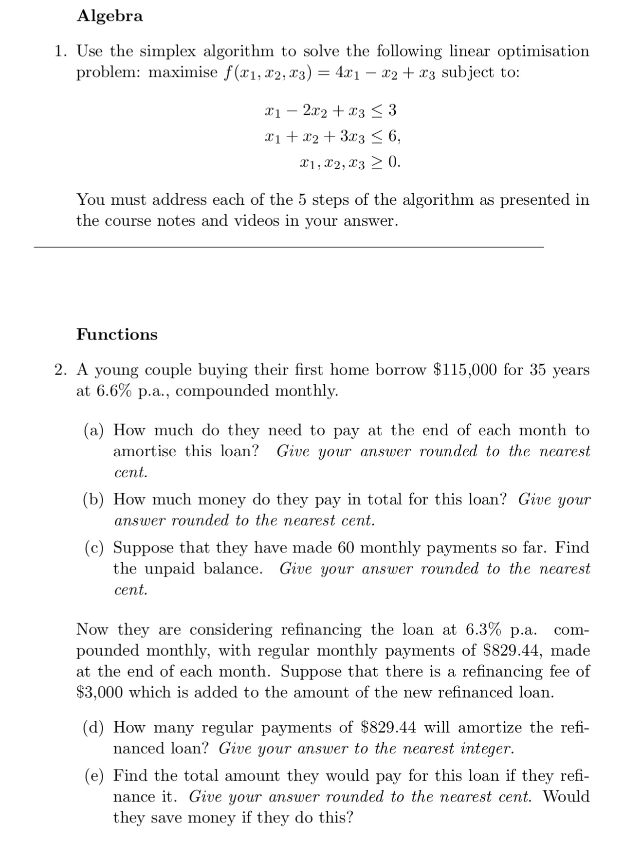 Please answer all questions and provide detailed