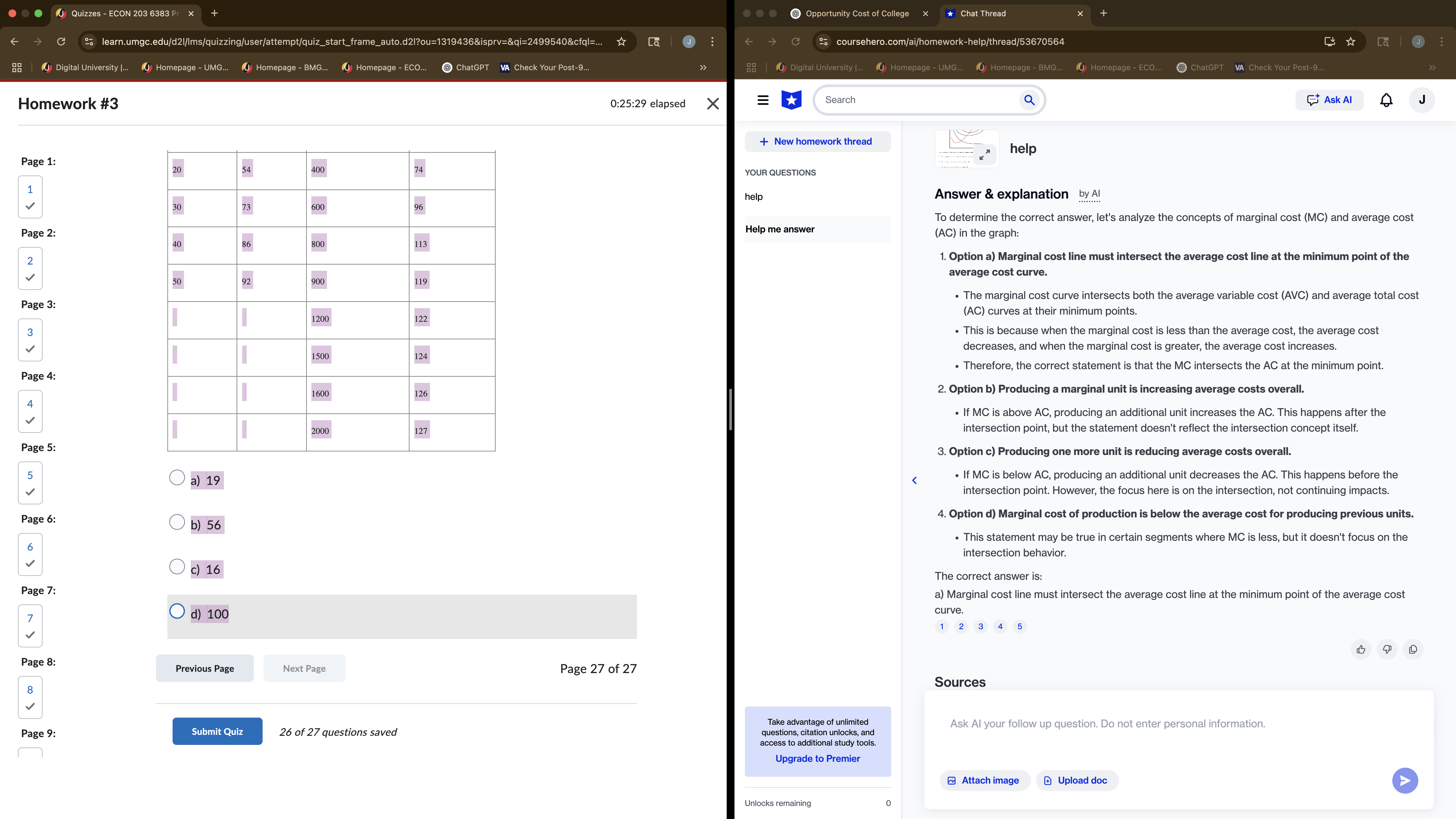 help answer Quizzes - ECON 203 6383 Pr . . .