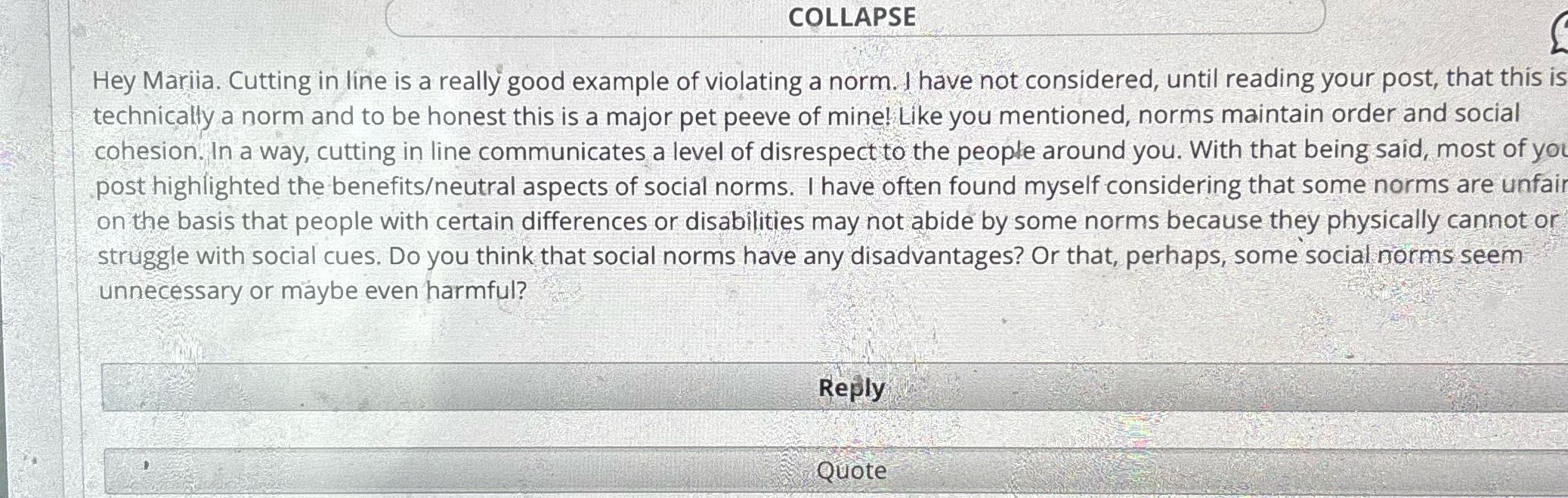 Answer for this post COLLAPSE Hey Marija. Cutting