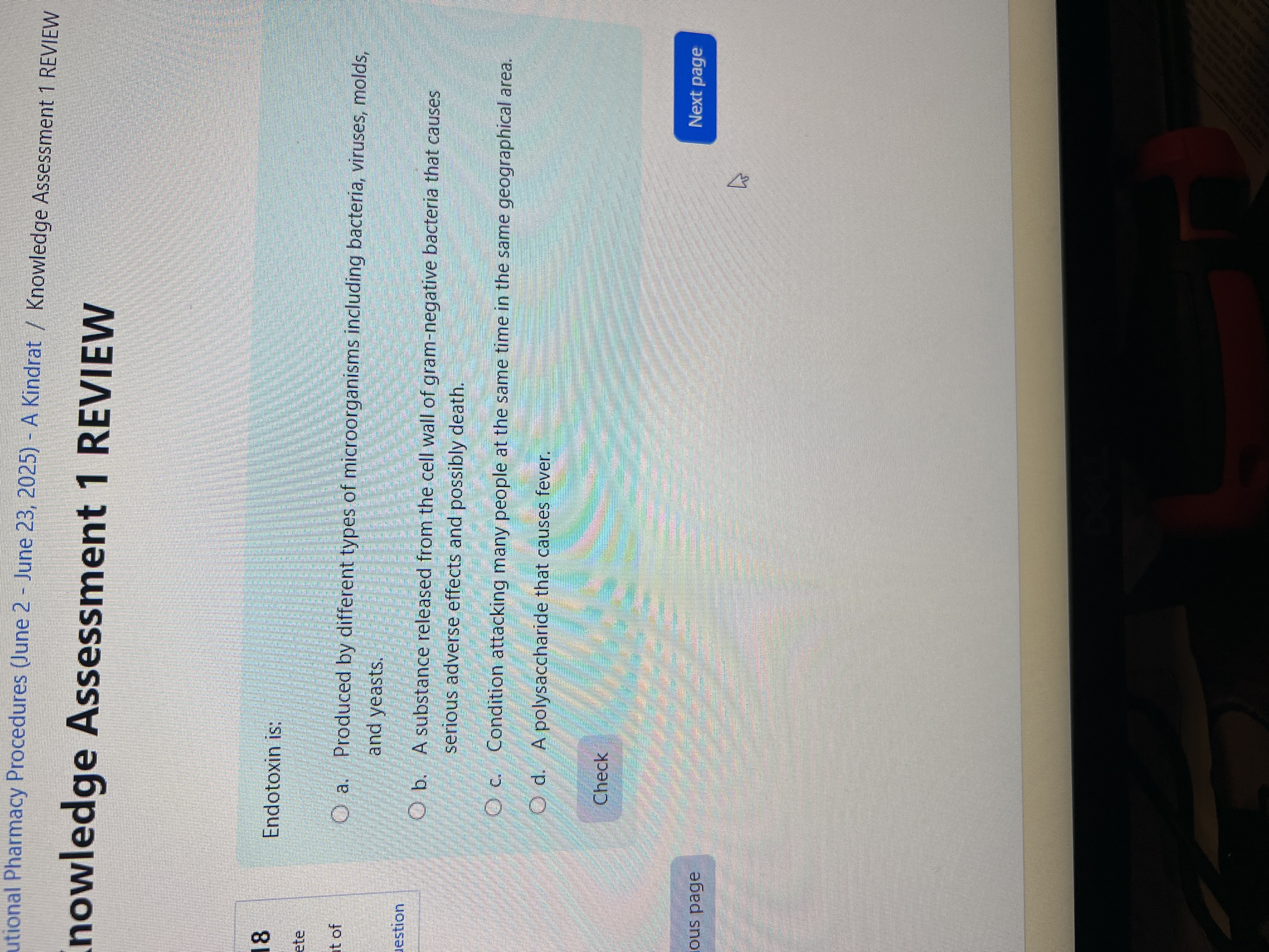 Answer utional Pharmacy Procedures (June 2 - June