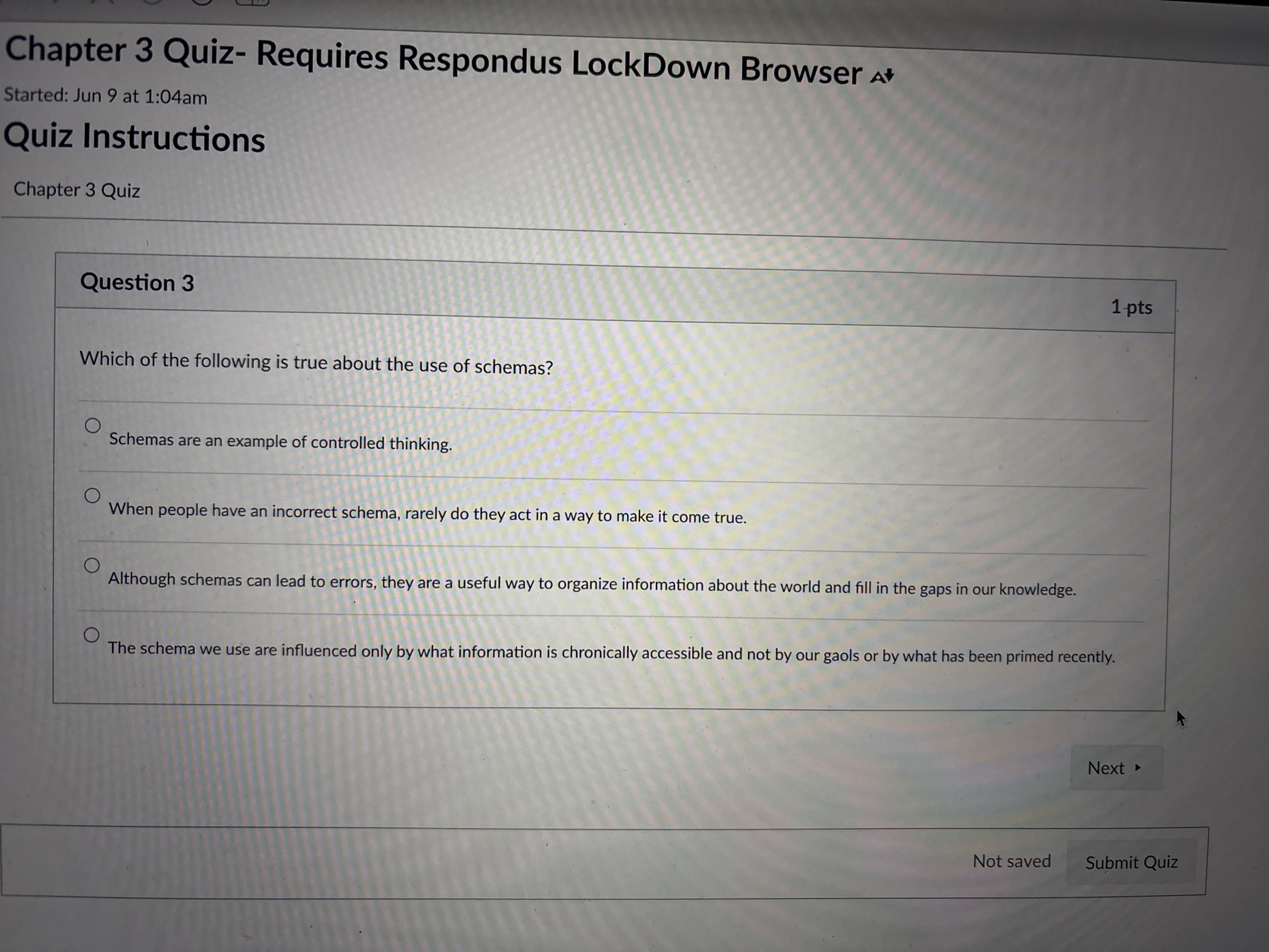 answer Chapter 3 Quiz- Requires Respondus