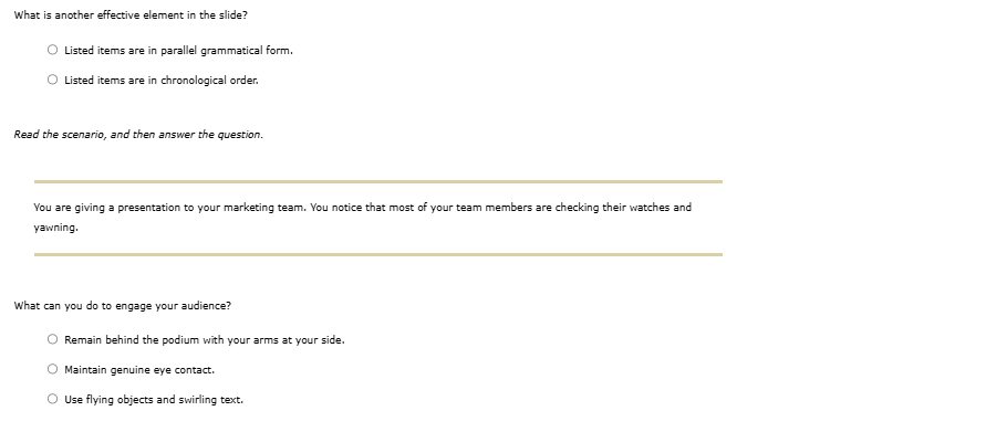 solve What is another effective element in the