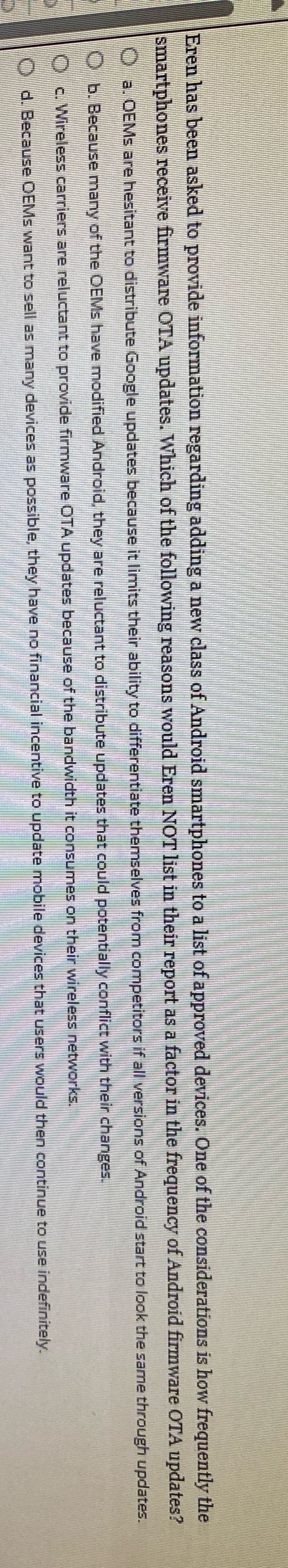 Eren has been asked to provide information