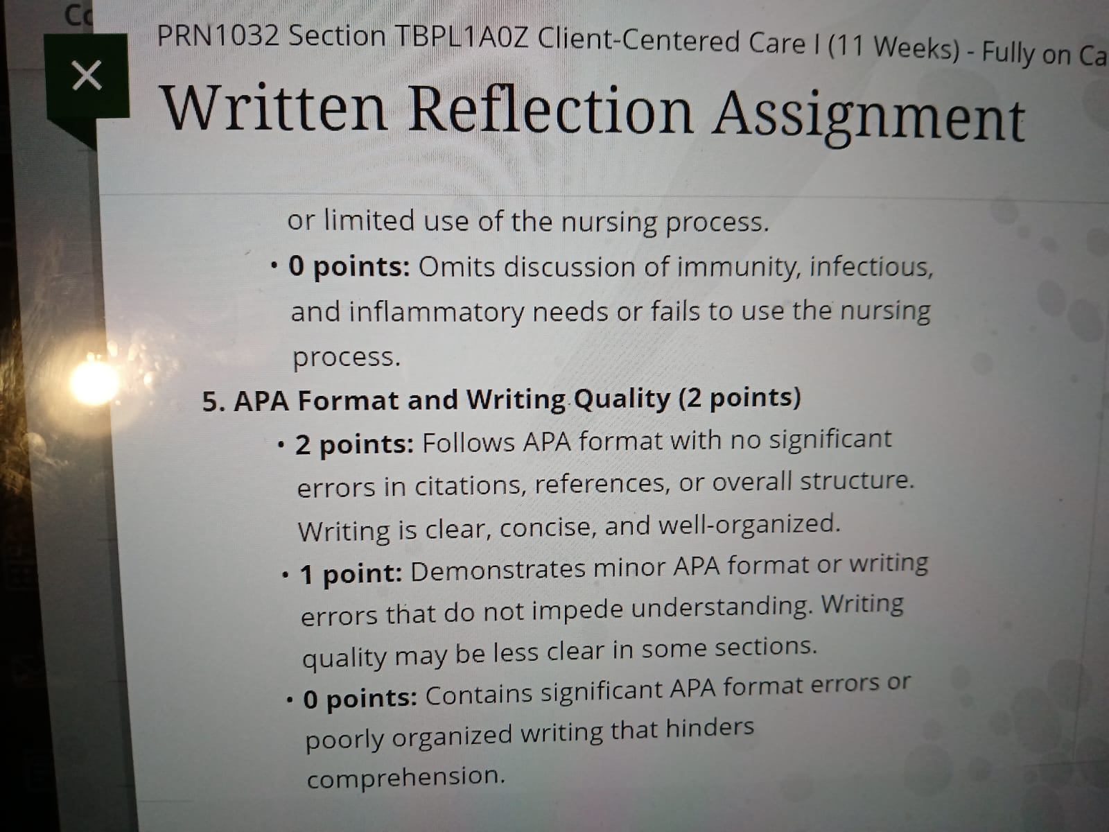 please do the assignment Written Reflection