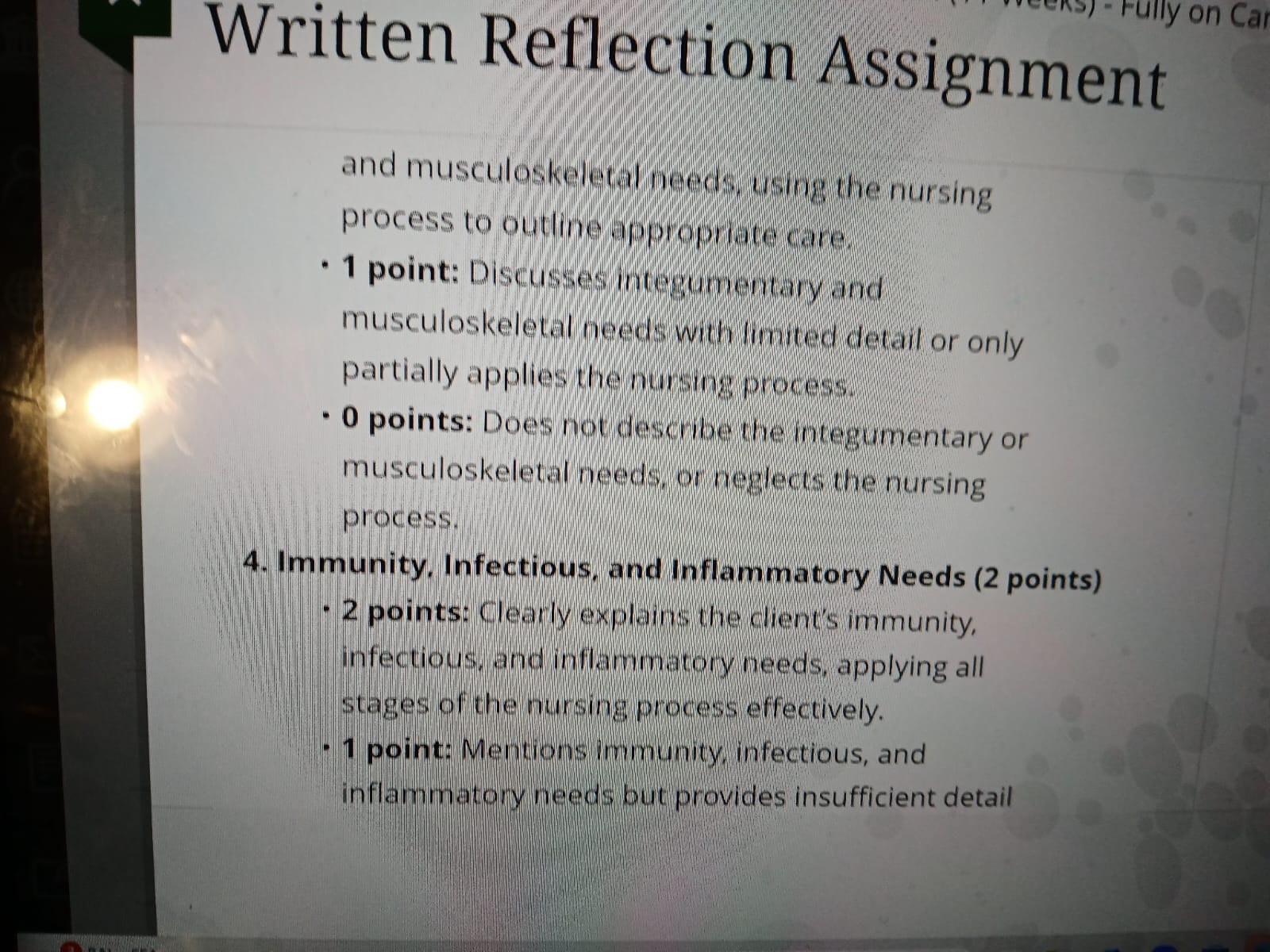 please do the assignment Written Reflection
