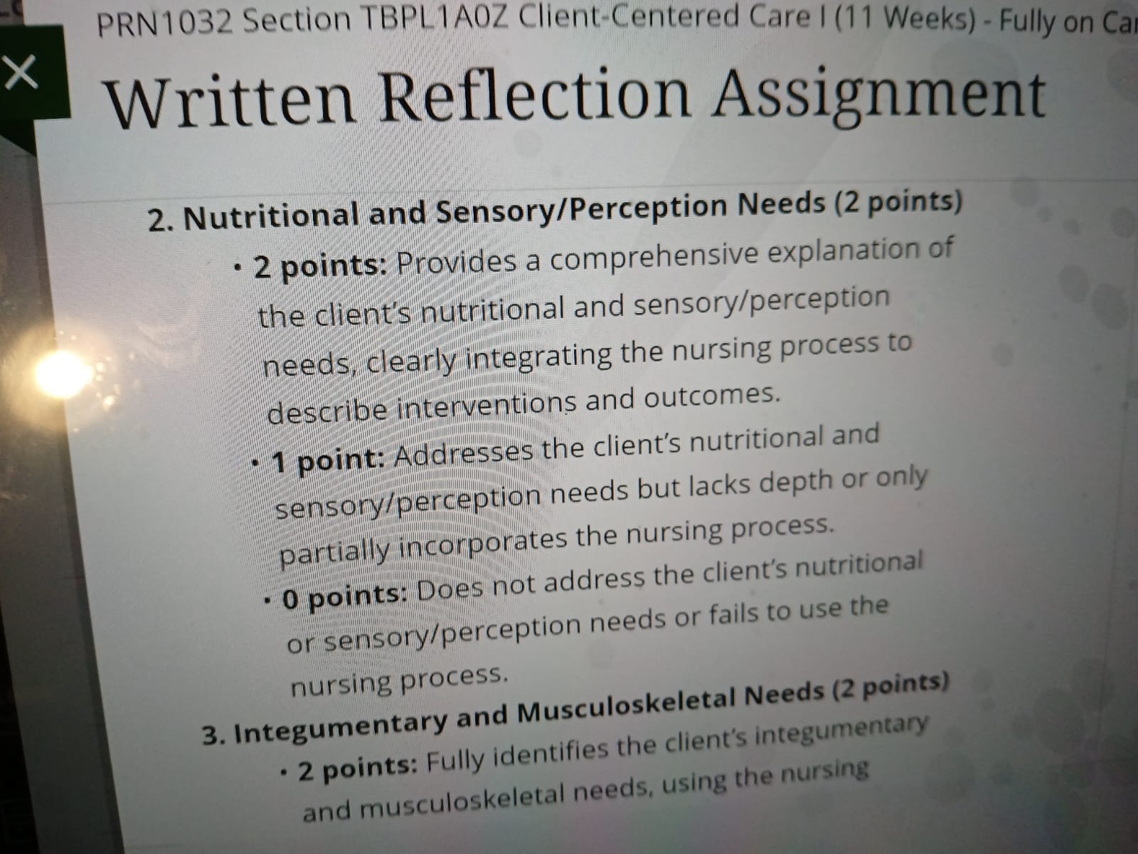 please do the assignment Written Reflection