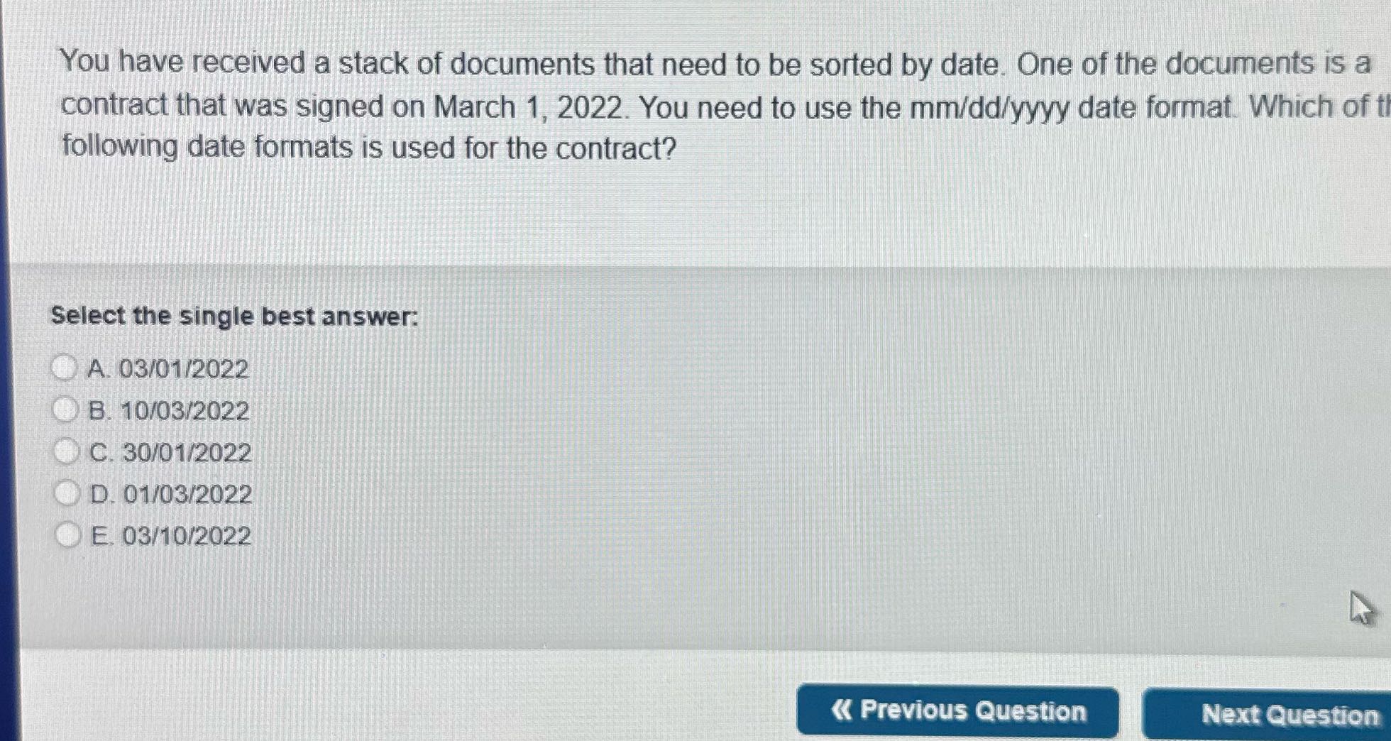 You have received a stack of documents that need