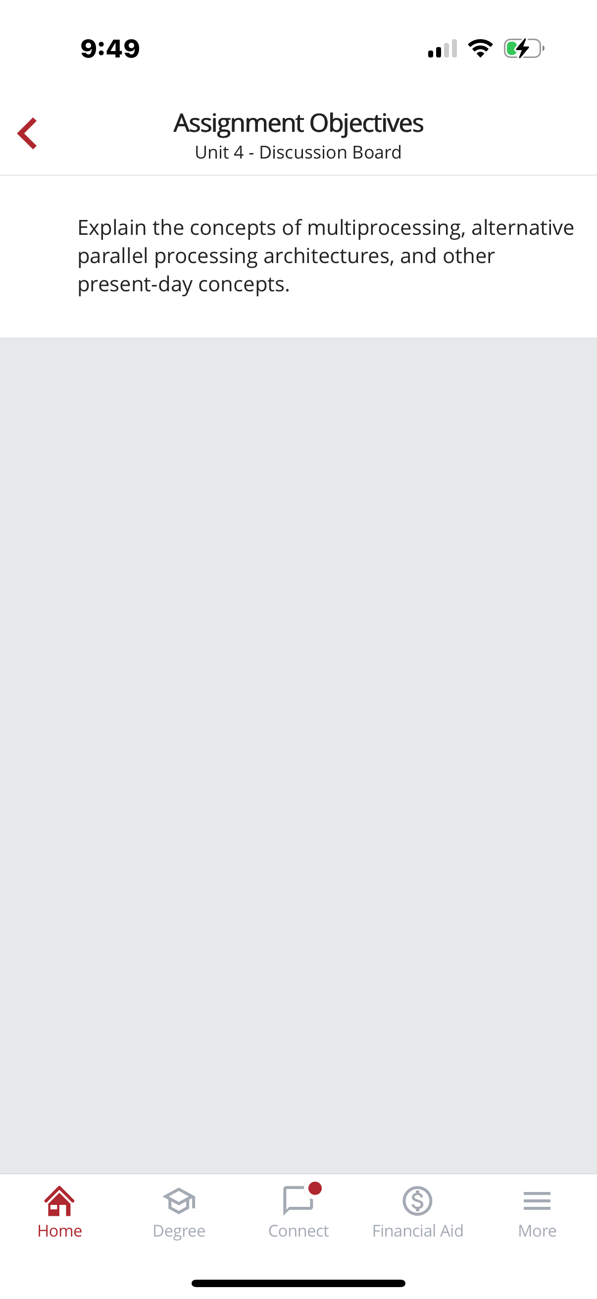 9:49 Assignment Objectives Unit 4 - Discussion