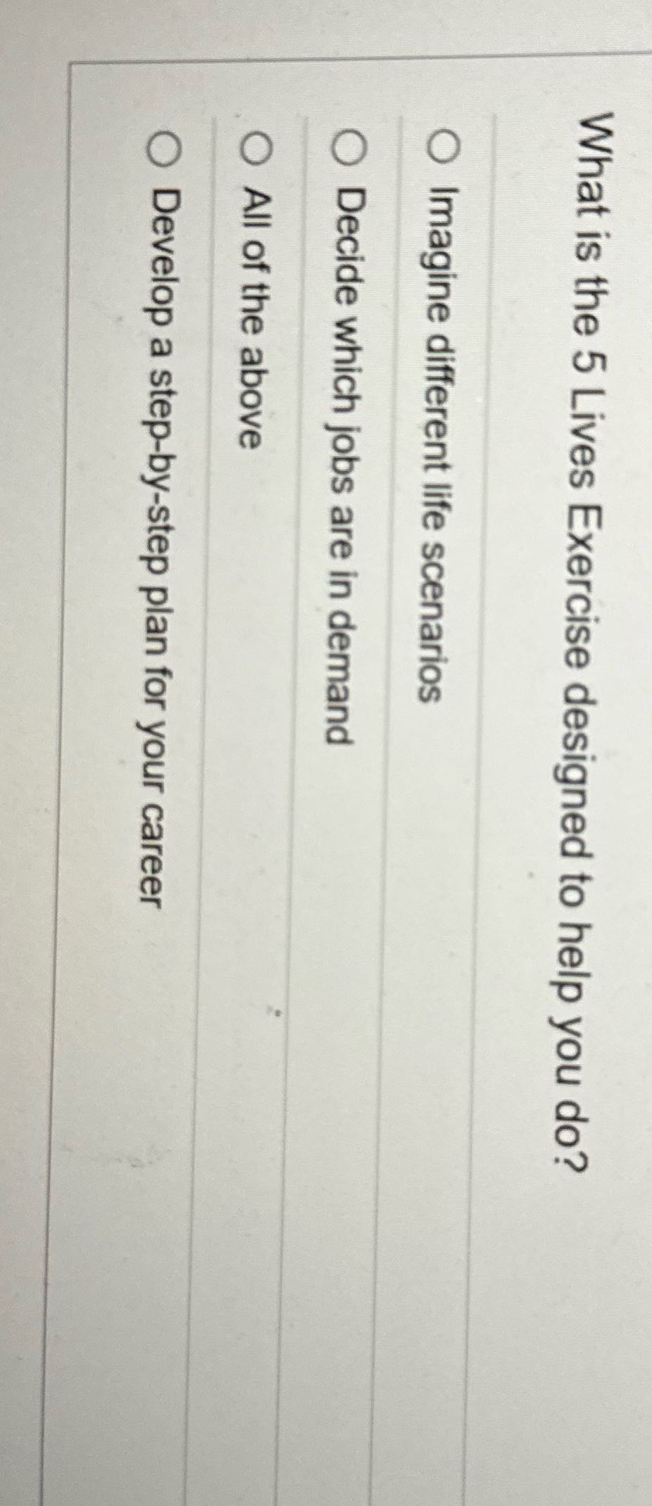 What is the 5 Lives Exercise designed to help you