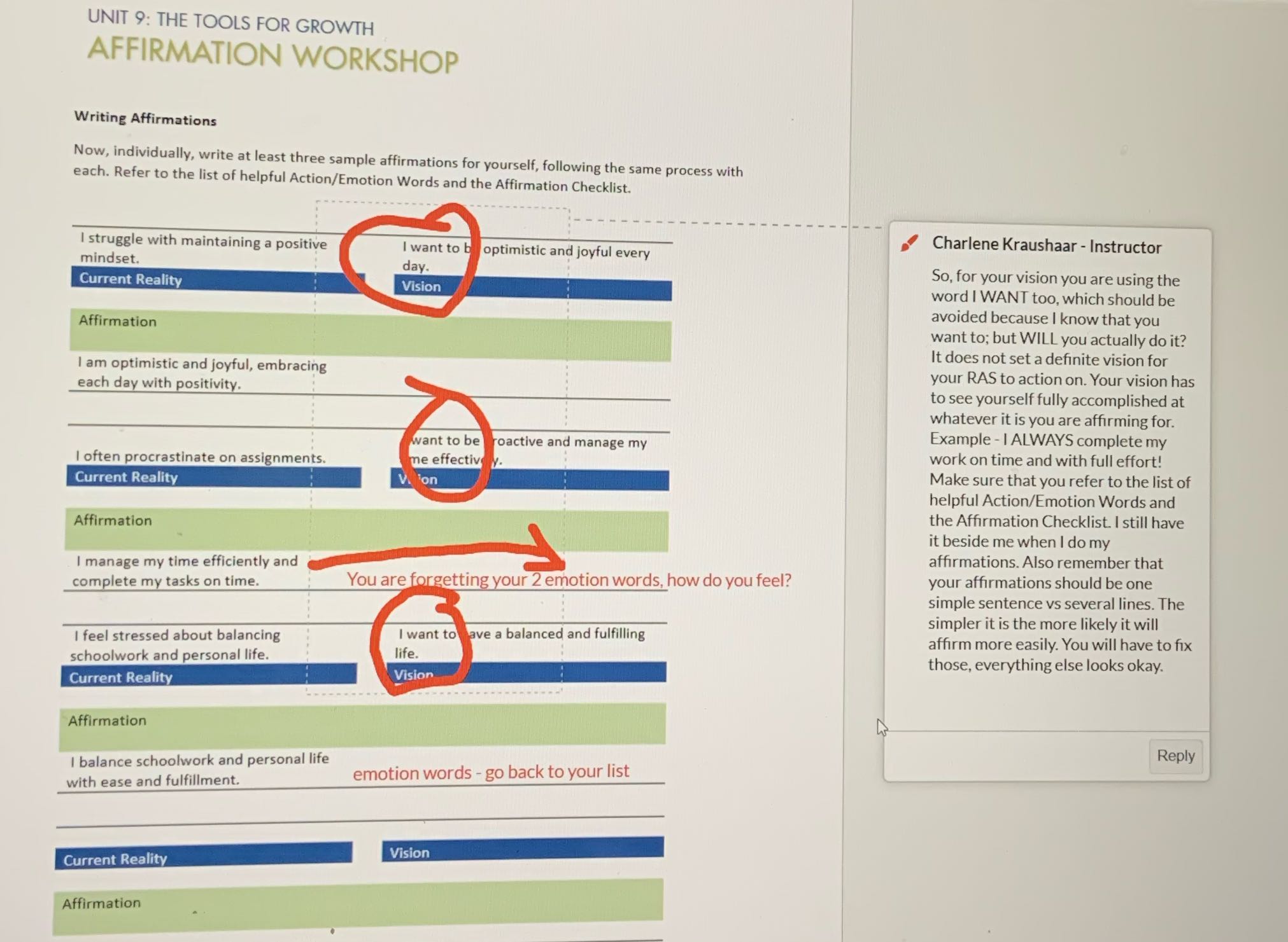 How can i improve this to get 10 points? UNIT 9: