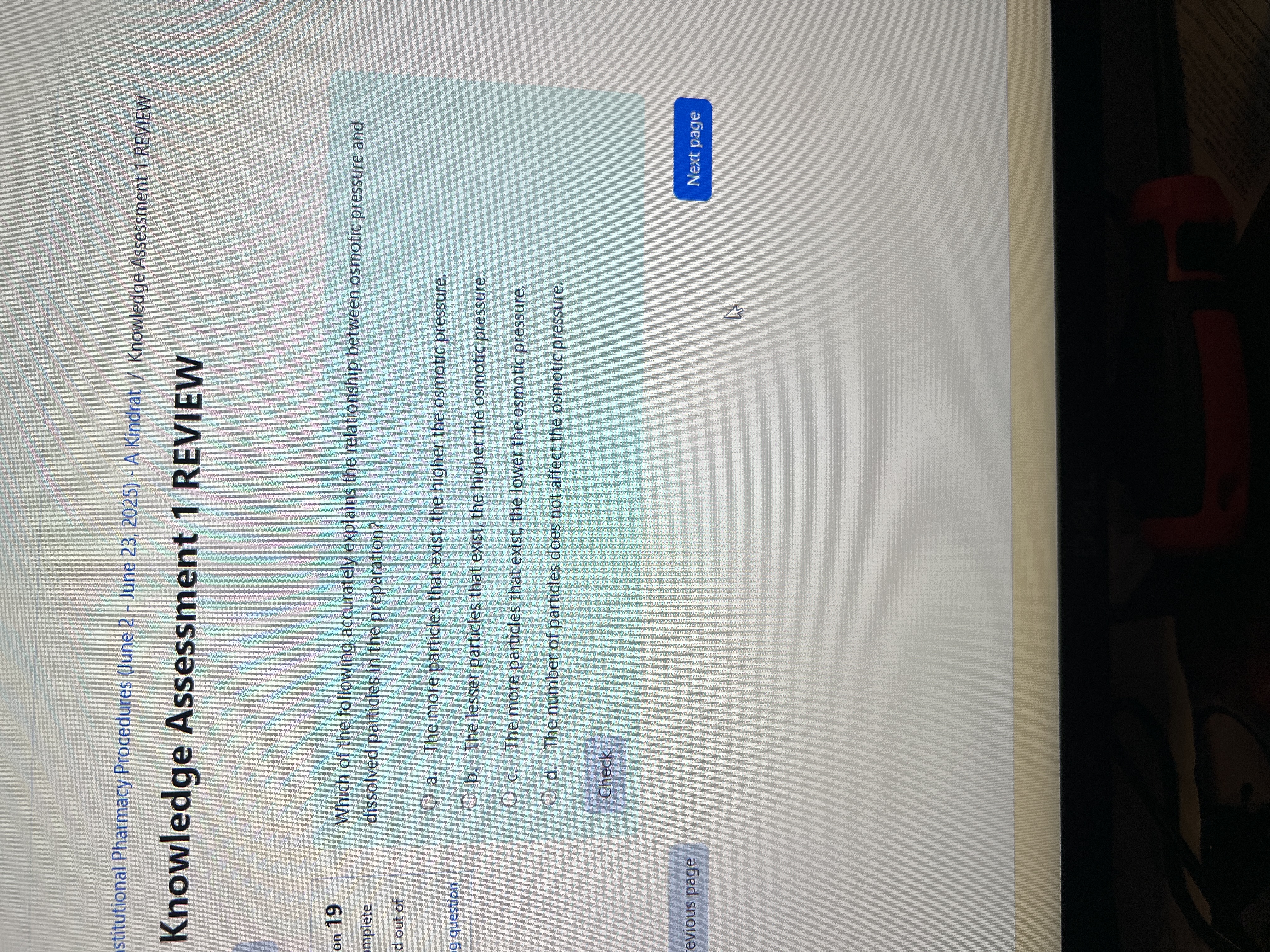 Answer stitutional Pharmacy Procedures (June 2 -