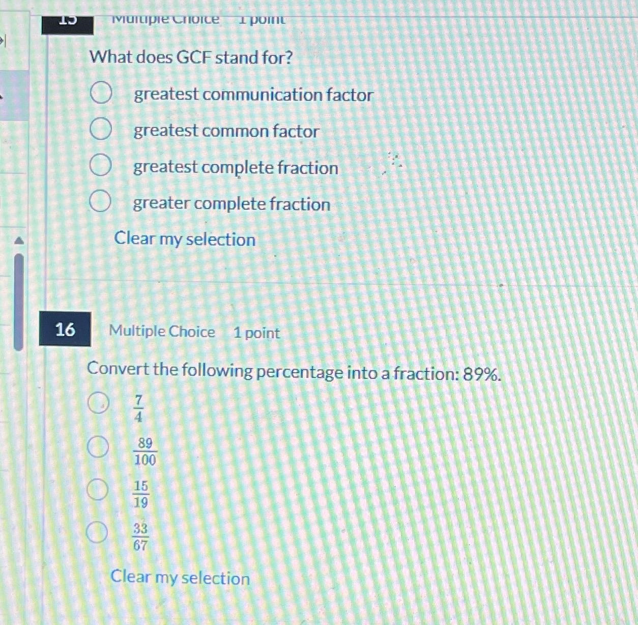 CT What does GCF stand for? greatest