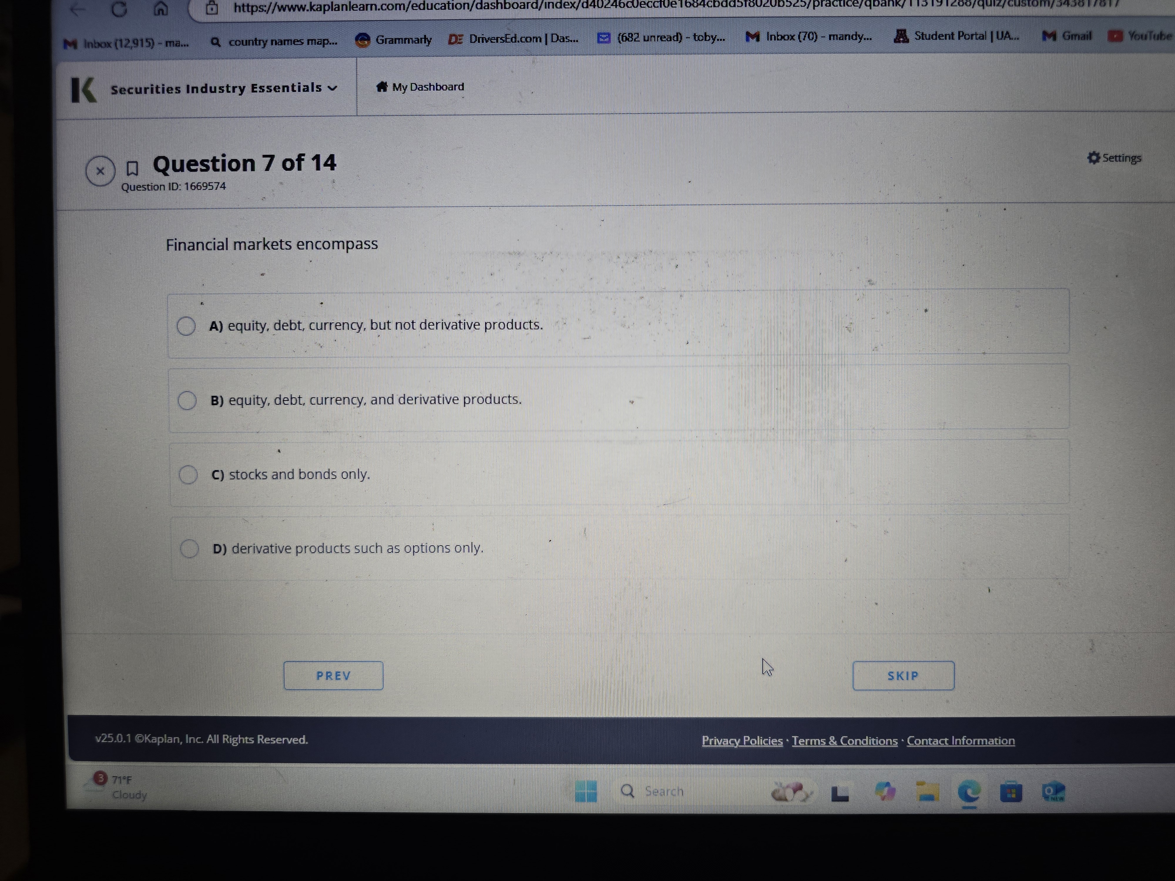 Which is the correct answer
