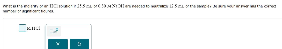 . What is the molarity of an HCl solution if 25.5