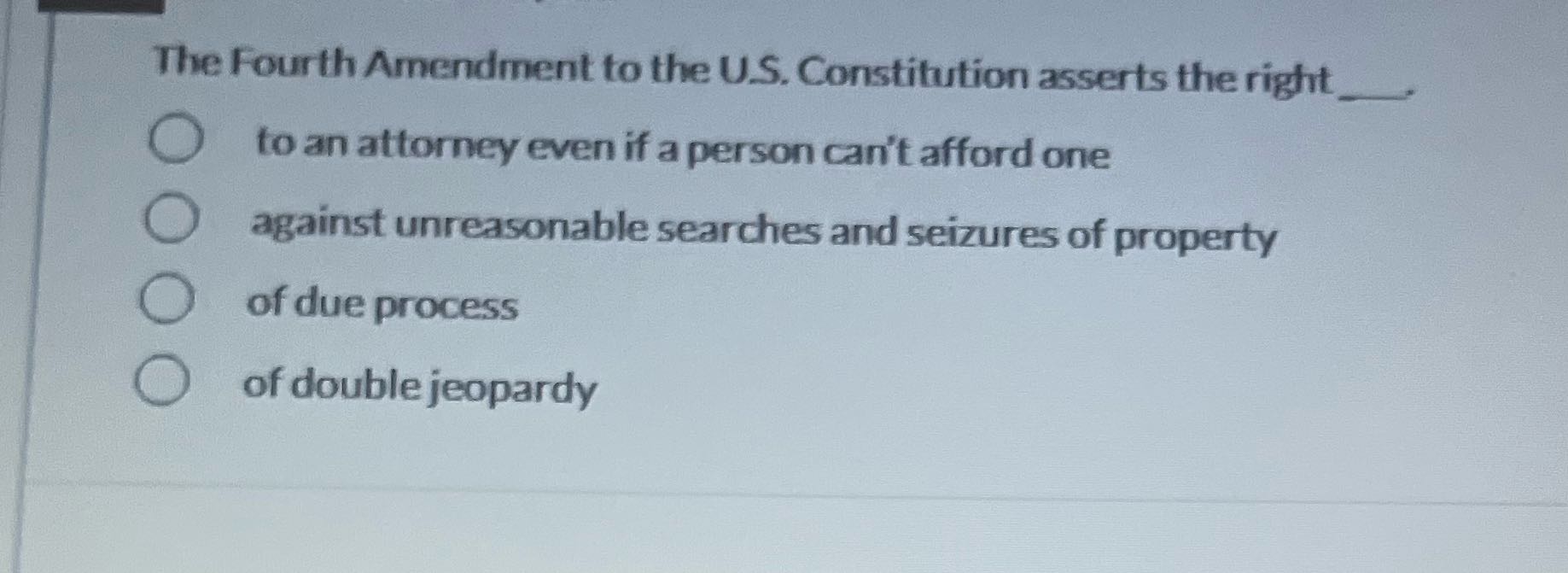 The Fourth Amendment to the U.S. Constitution