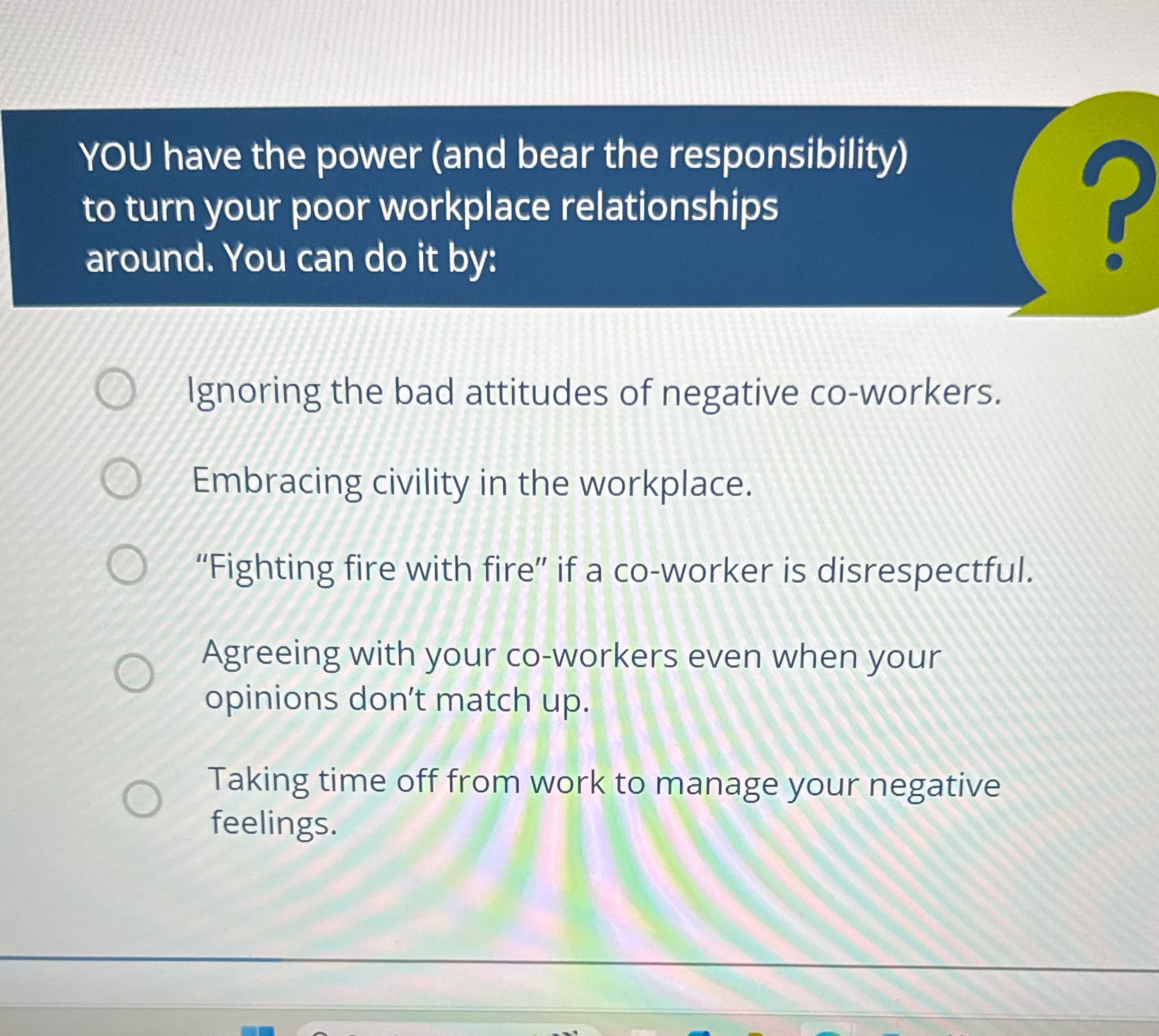 YOU have the power (and bear the responsibility)