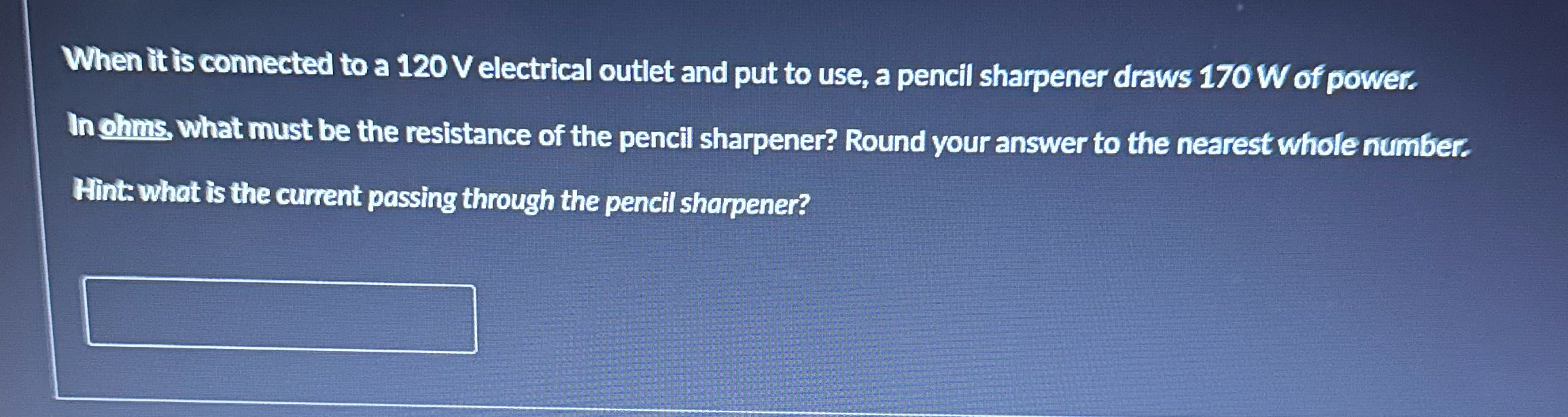 When it is connected to a 120 V electrical outlet