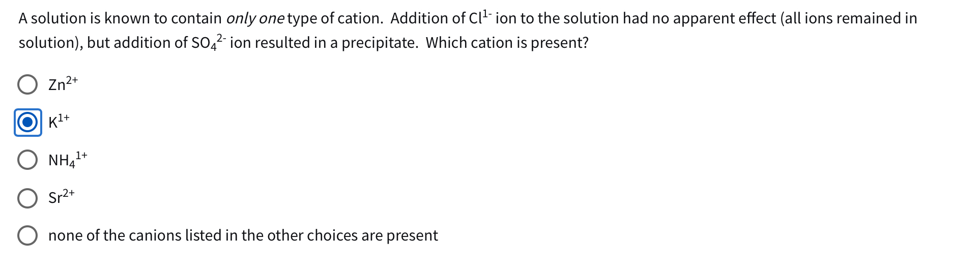 Solve this Asolution is known to contain only one