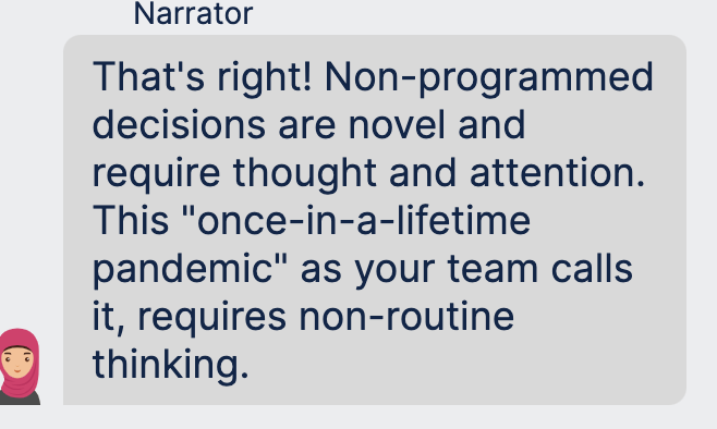 Narrator That's right! Non-programmed