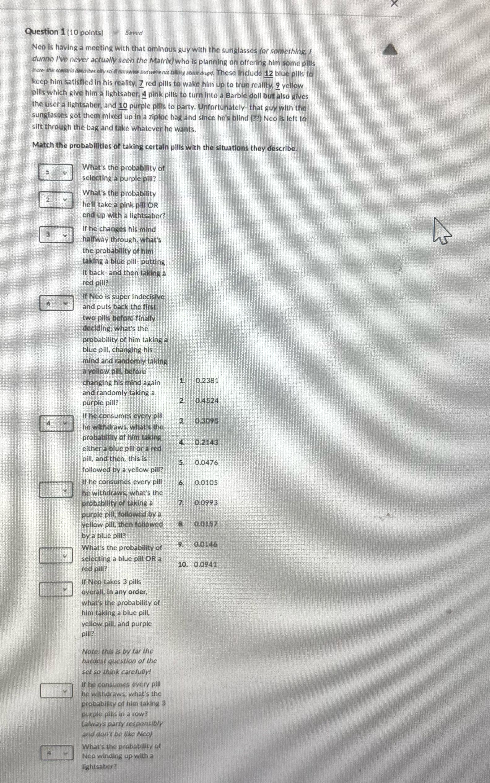 Question 1 (10 points) Nes is having a meeting