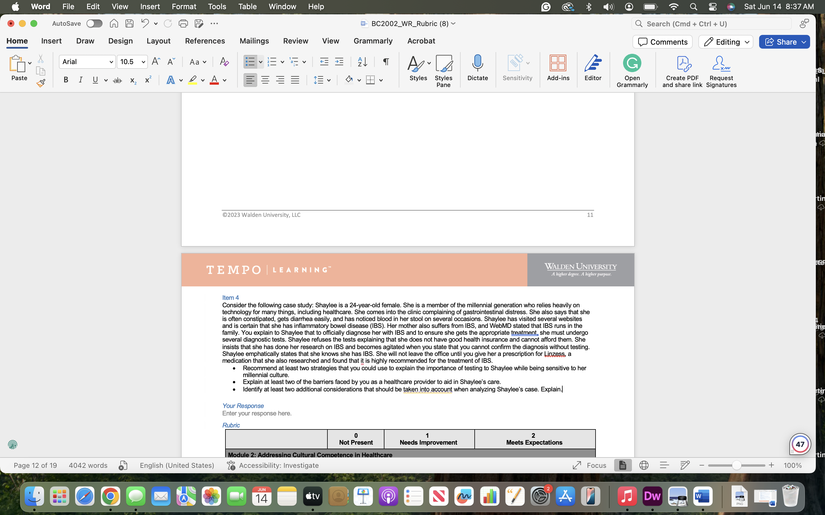 as nurse program chosen Word File Edit View