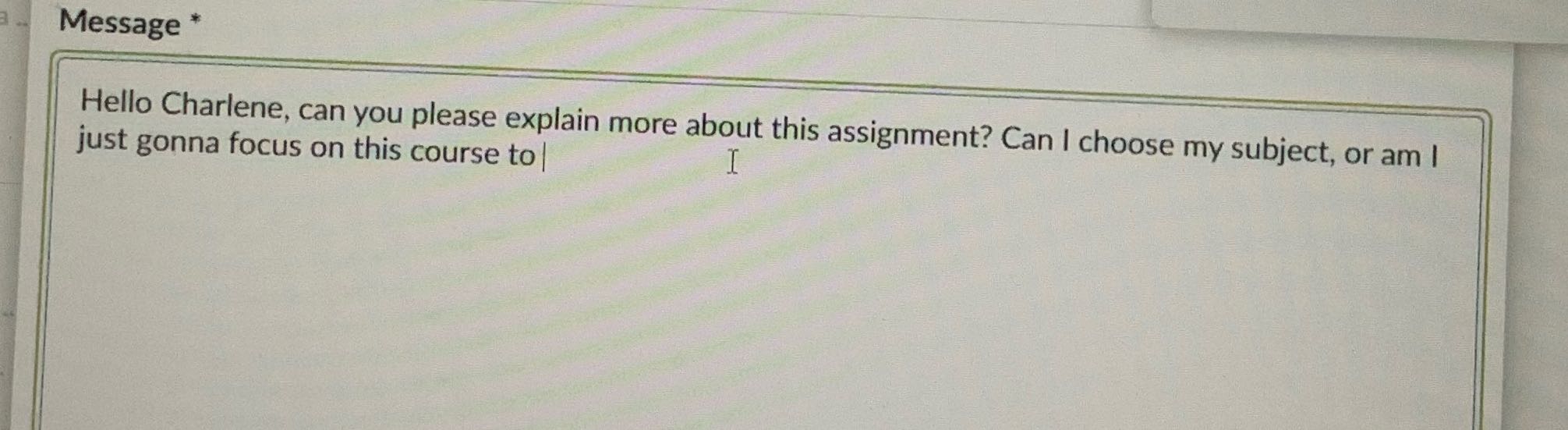 Complete this inbox please Message * Hello