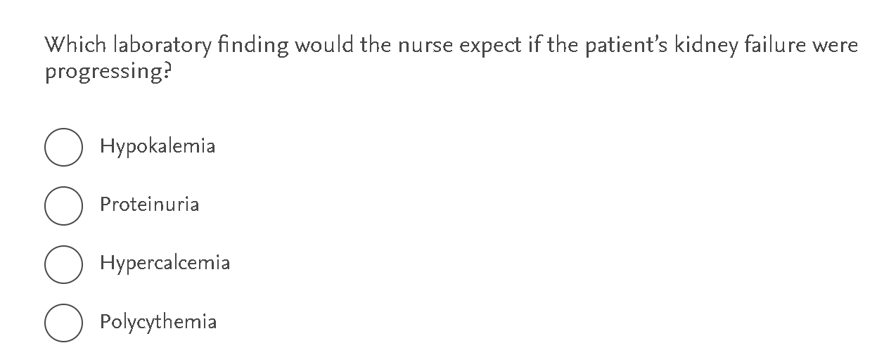 answer this Which laboratory finding would the