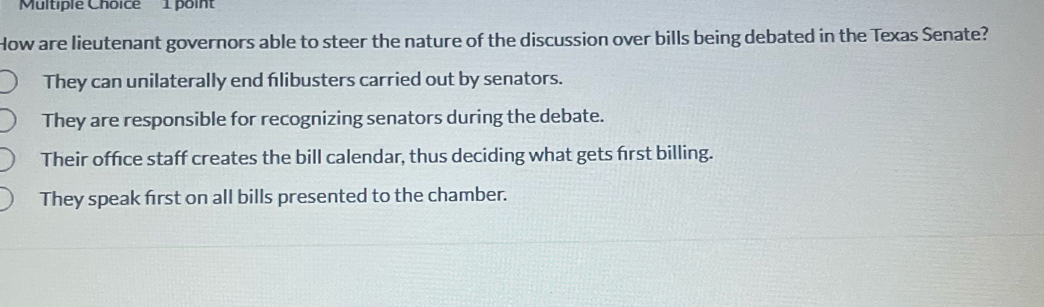 Multiple Choice 1 point low are lieutenant