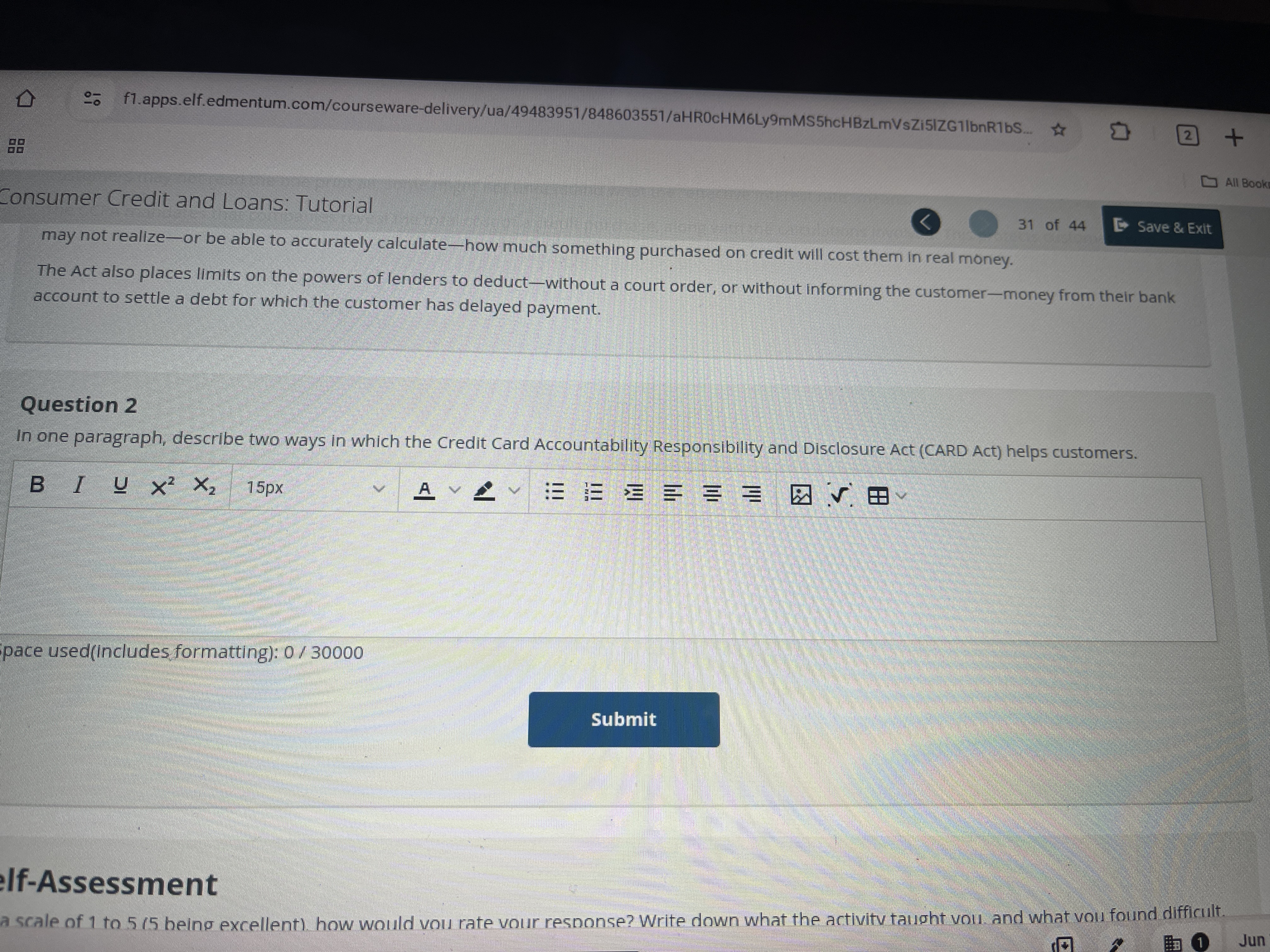 Can you give me one more paragraph example for