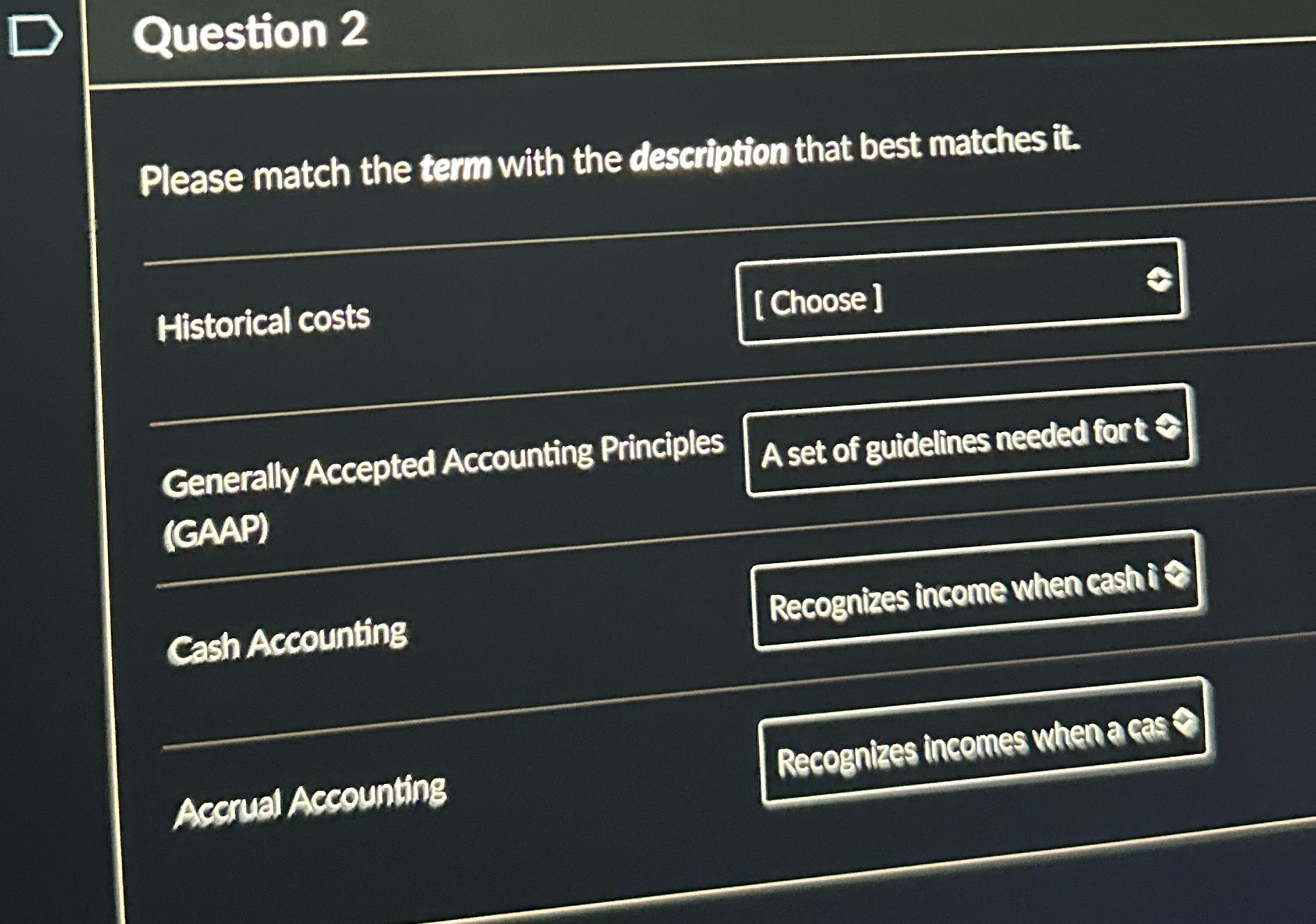 Please make a term with a description that this