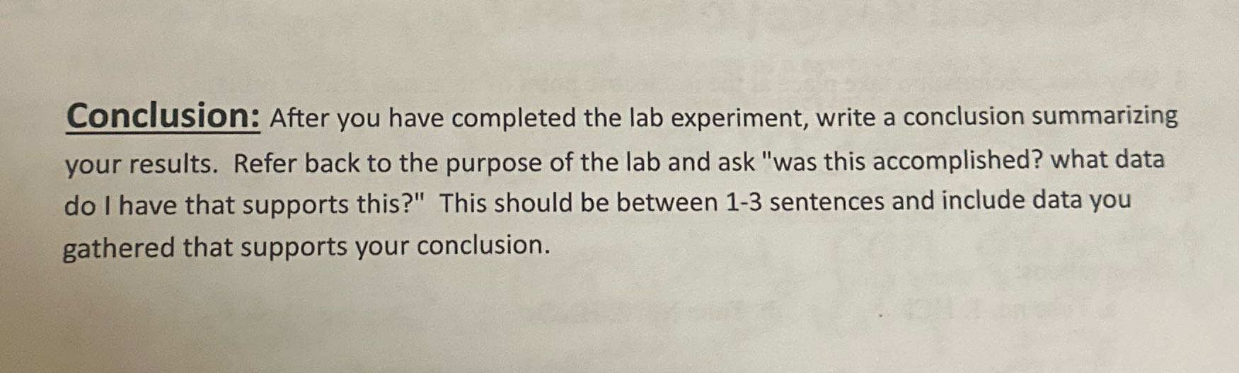 Conclusion: After you have completed the lab