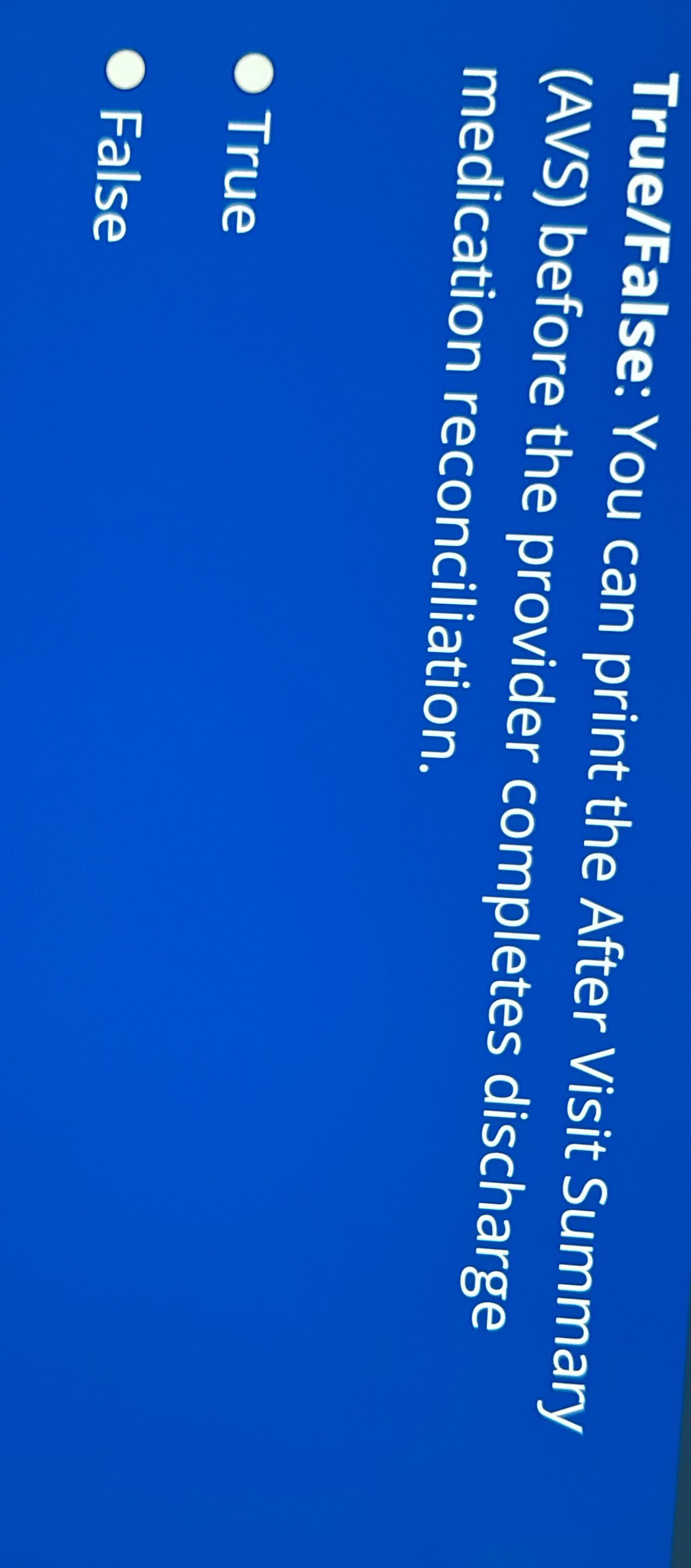 True/False: You can print the After Visit Summary