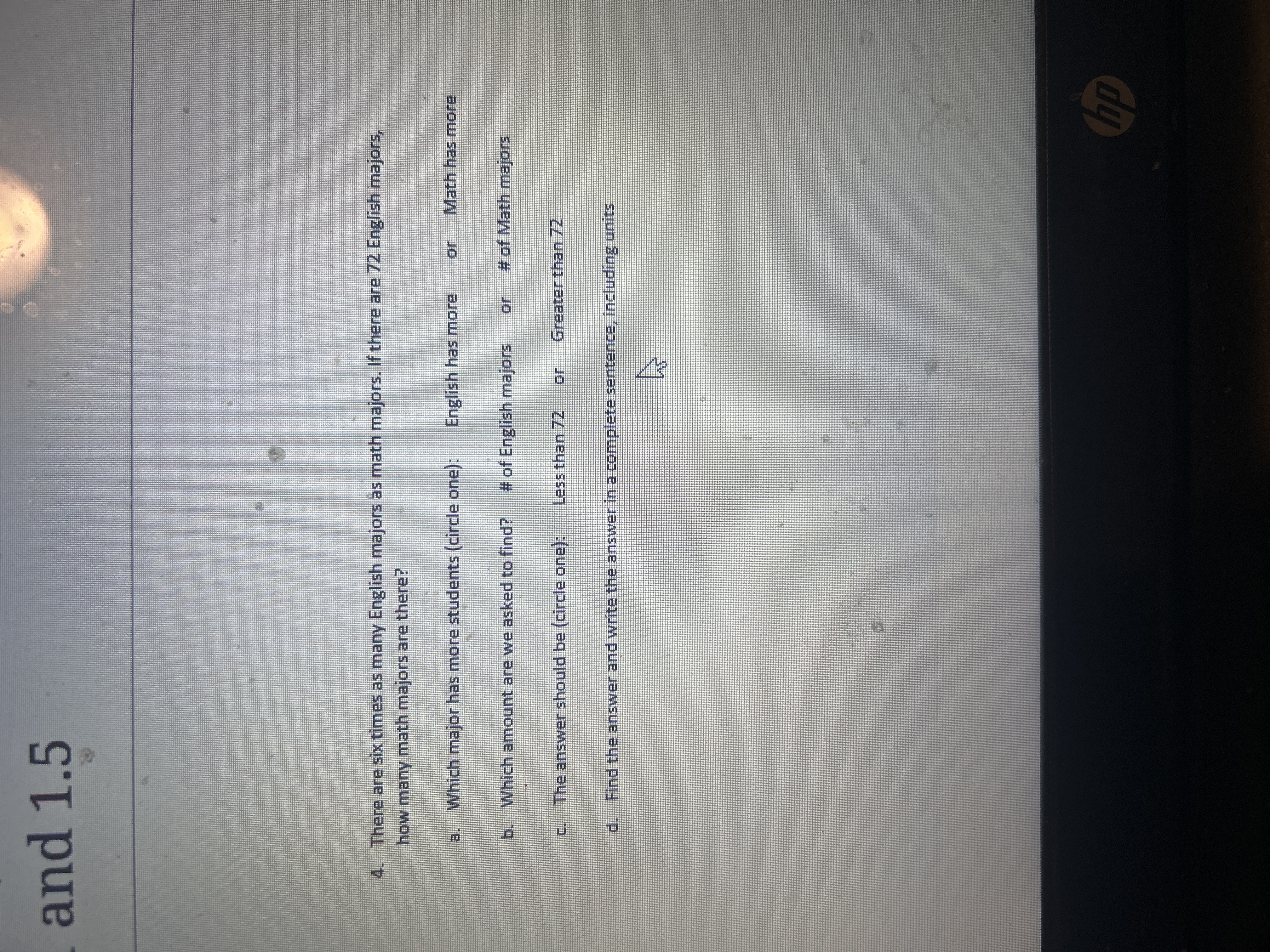 Please choose the best answer and 1.5 4. "There