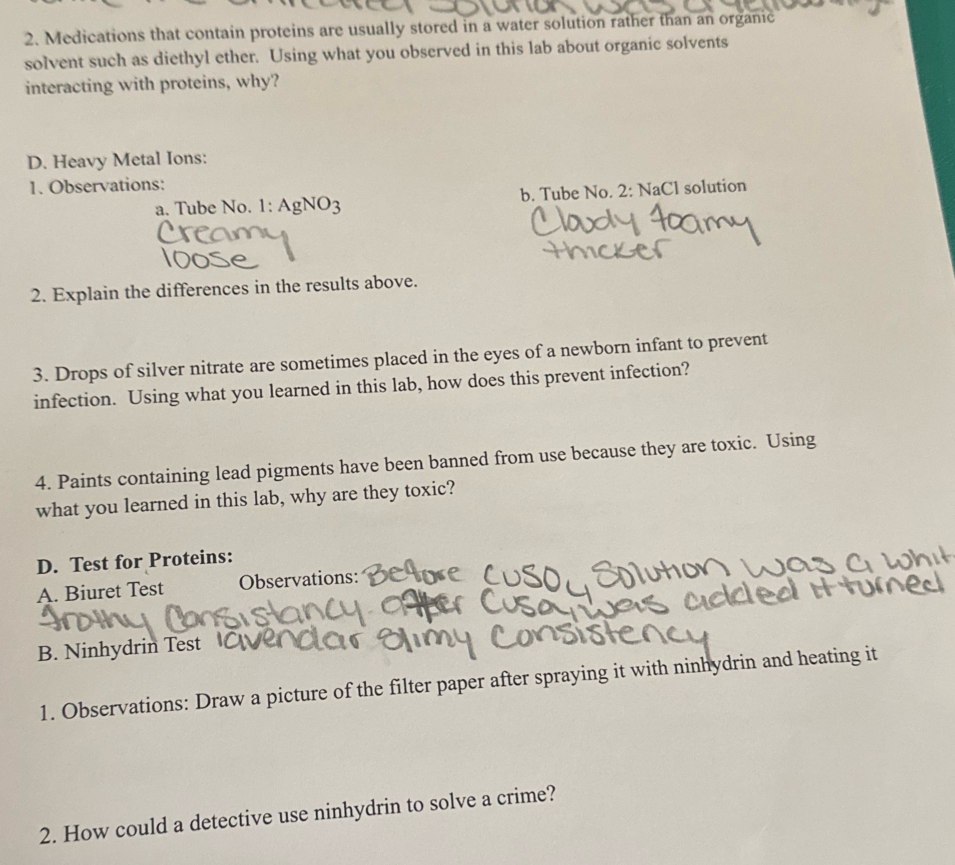 2. Medications that contain proteins are usually