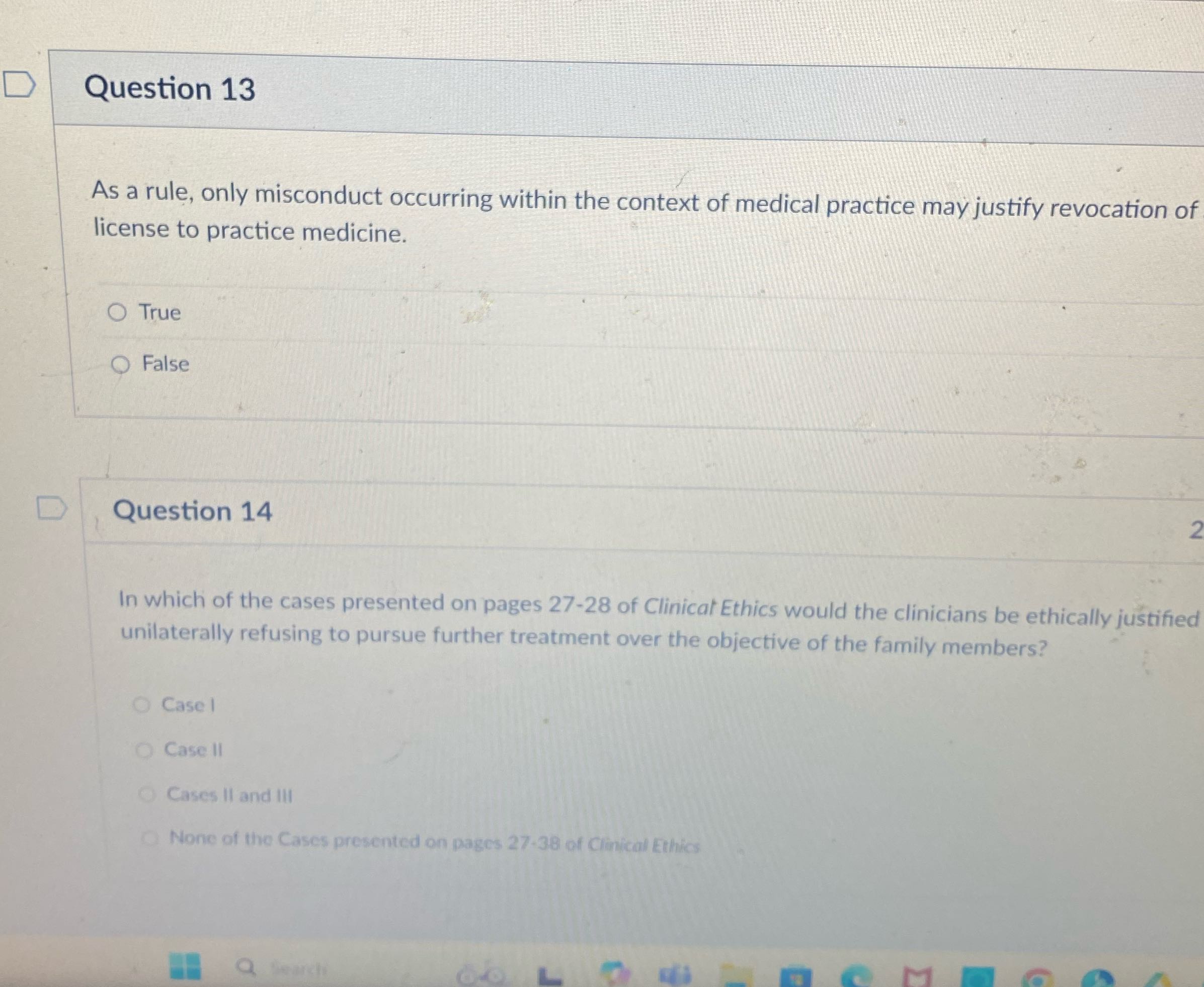 D Question 13 As a rule, only misconduct