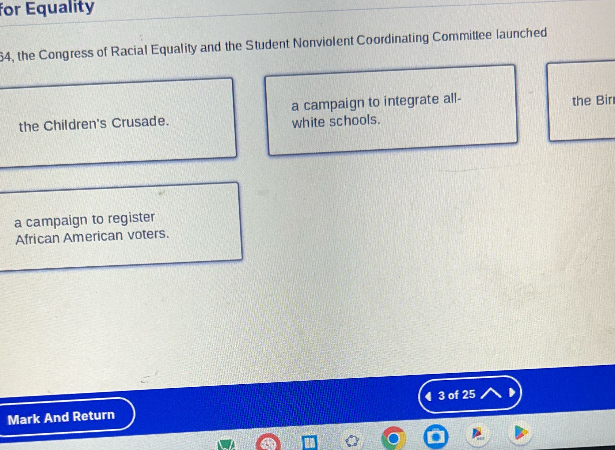 or Equality 64, the Congress of Racial Equality