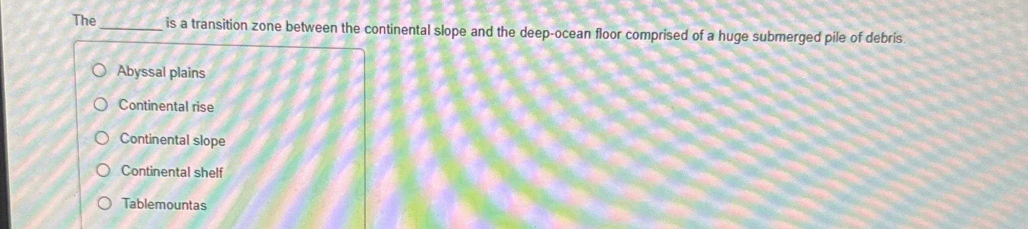 ? The is a transition zone between the