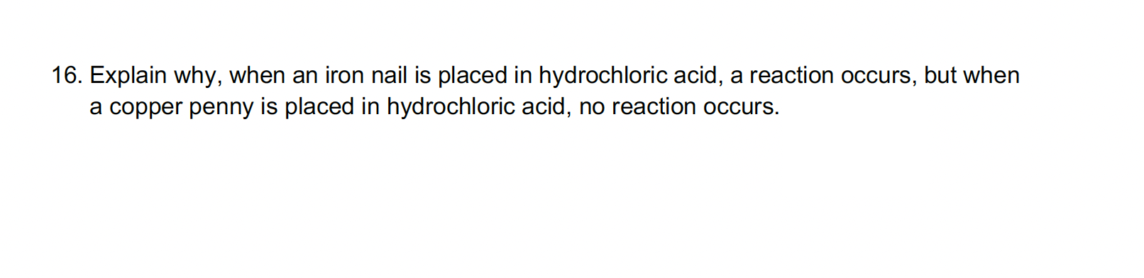 Pls help me on all 16. Explain why, when an iron
