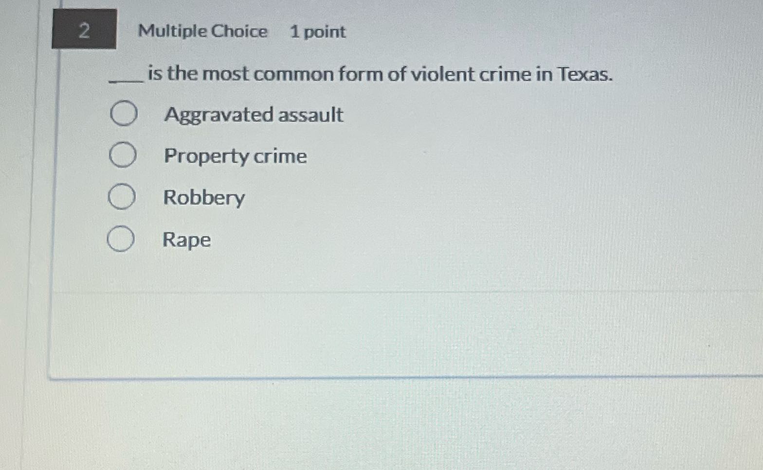 2 Multiple Choice 1 point is the most common form