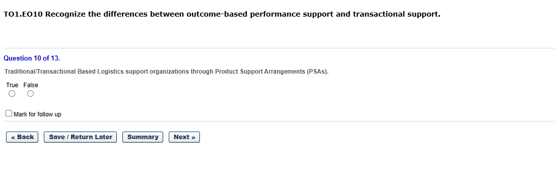 answer question fully TO1.E010 Recognize the