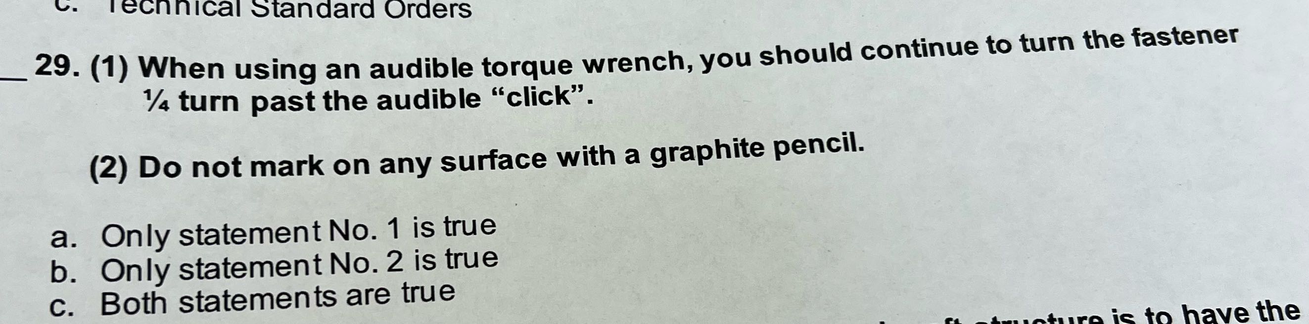 Technical Standard Orders 29. (1) When using an