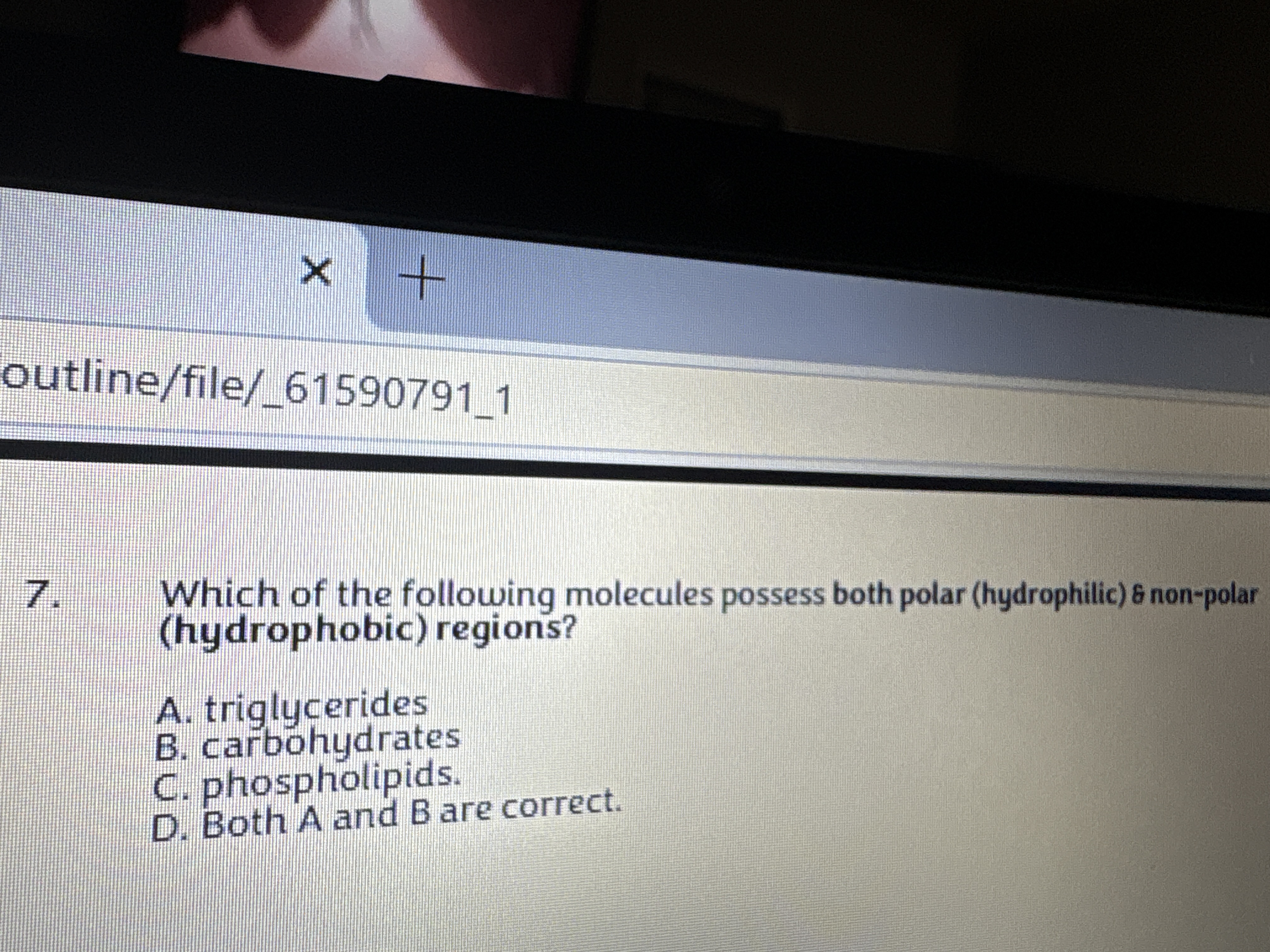 Which is the correct answer X