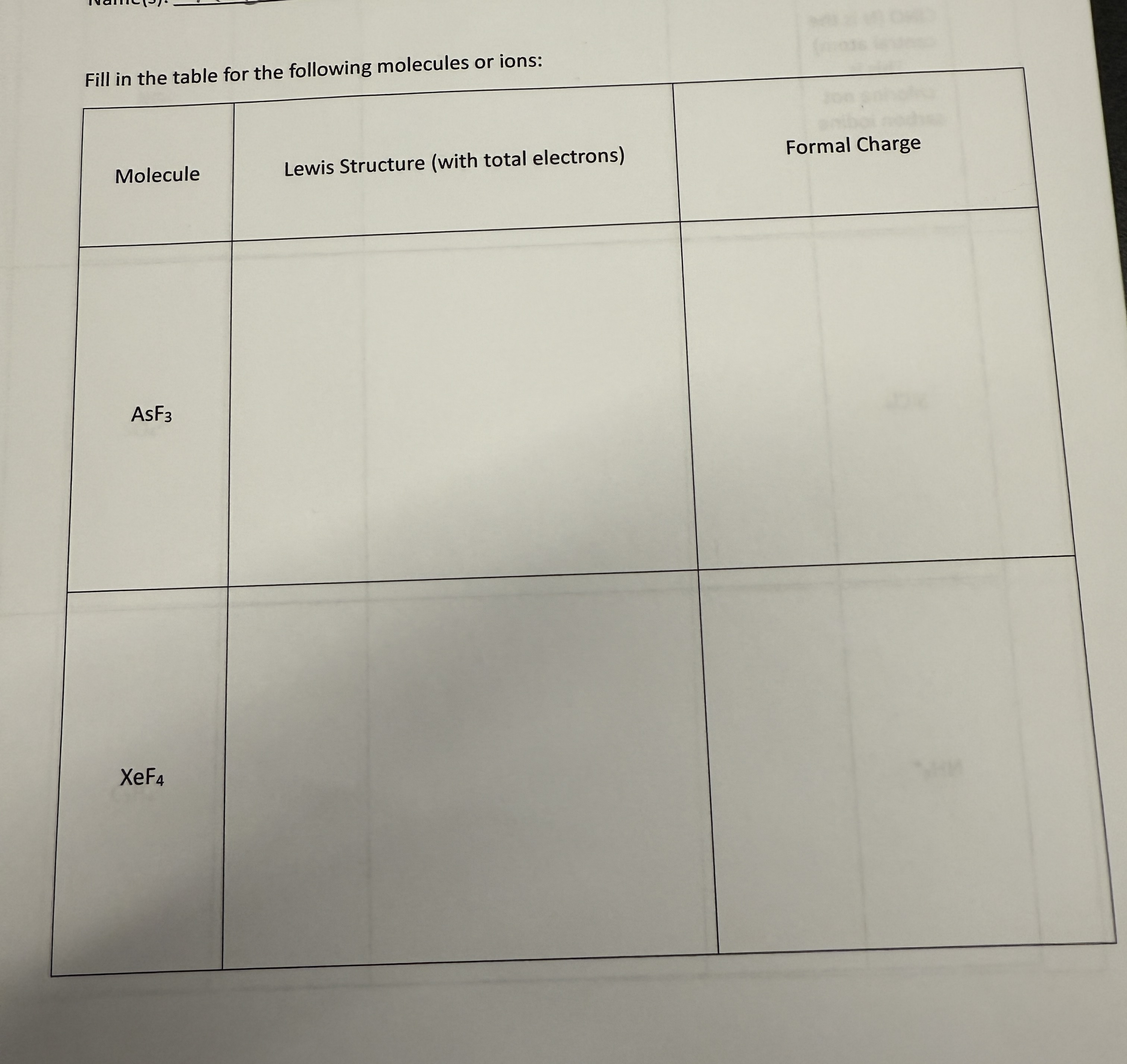 Draw the Lewis structure and name the formal