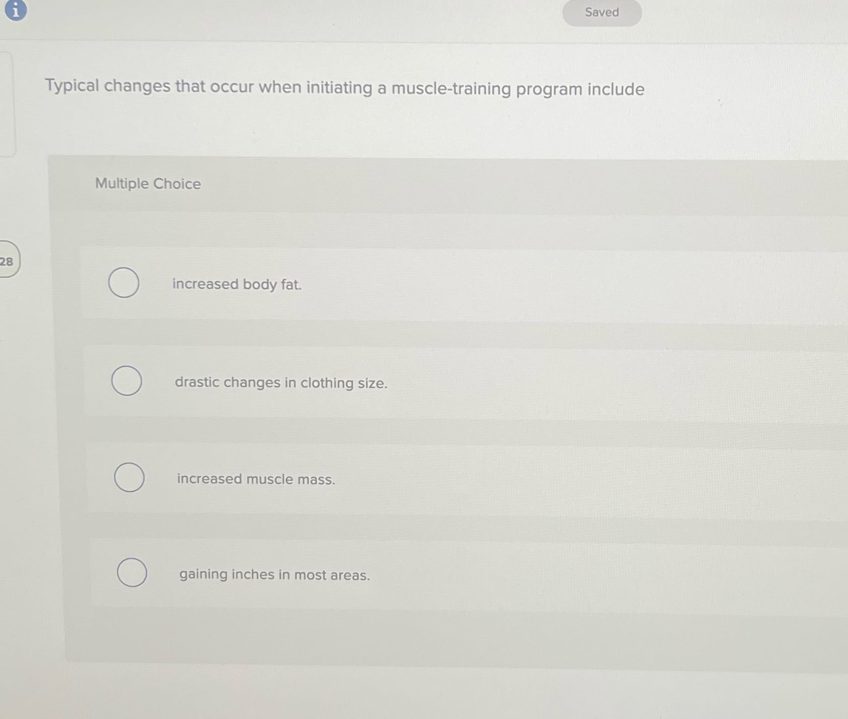 Solve it Saved Typical changes that occur when