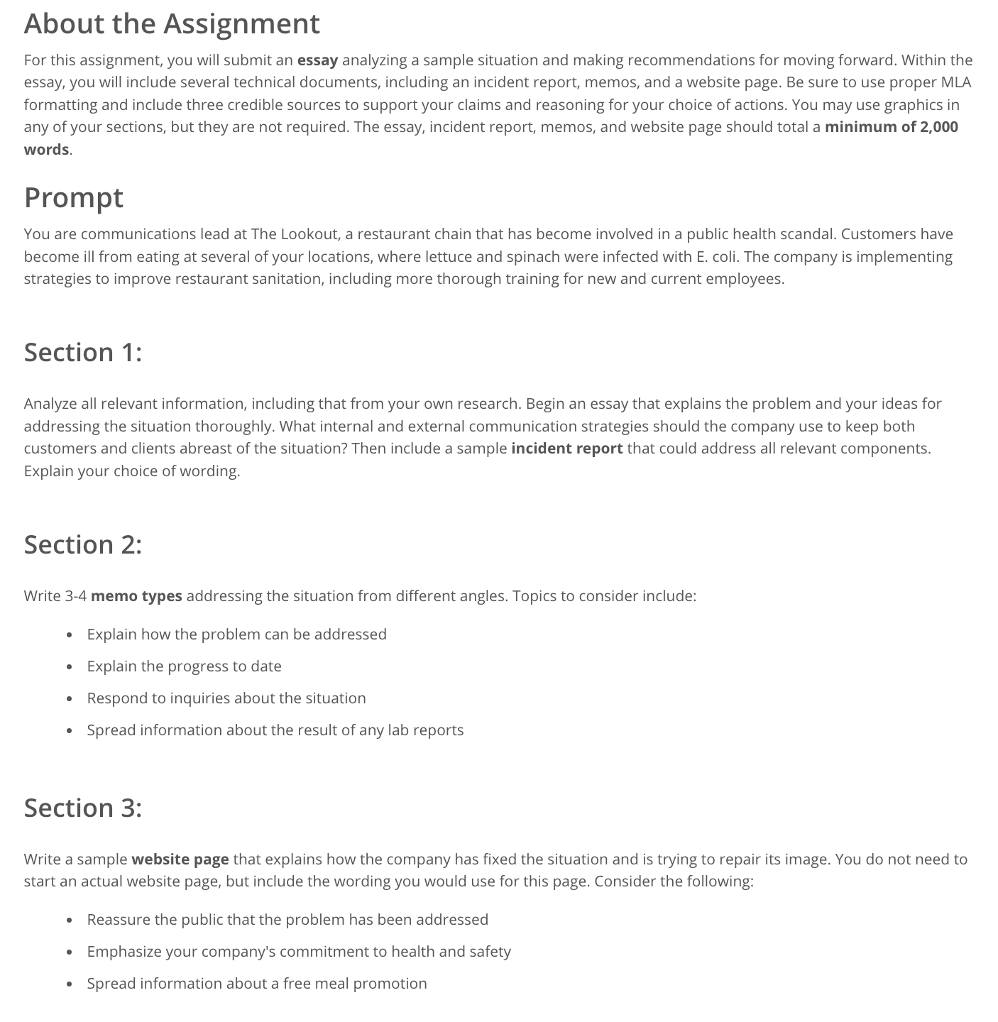 About the Assignment For this assignment, you